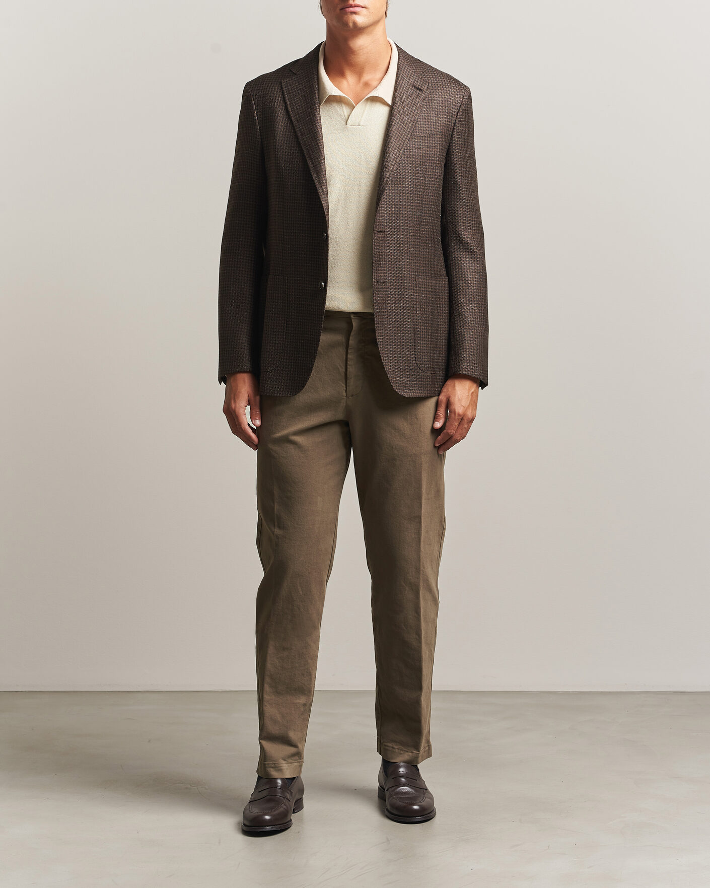 Mies | Housut | Canali | Cotton/Cashmere Chinos Taupe
