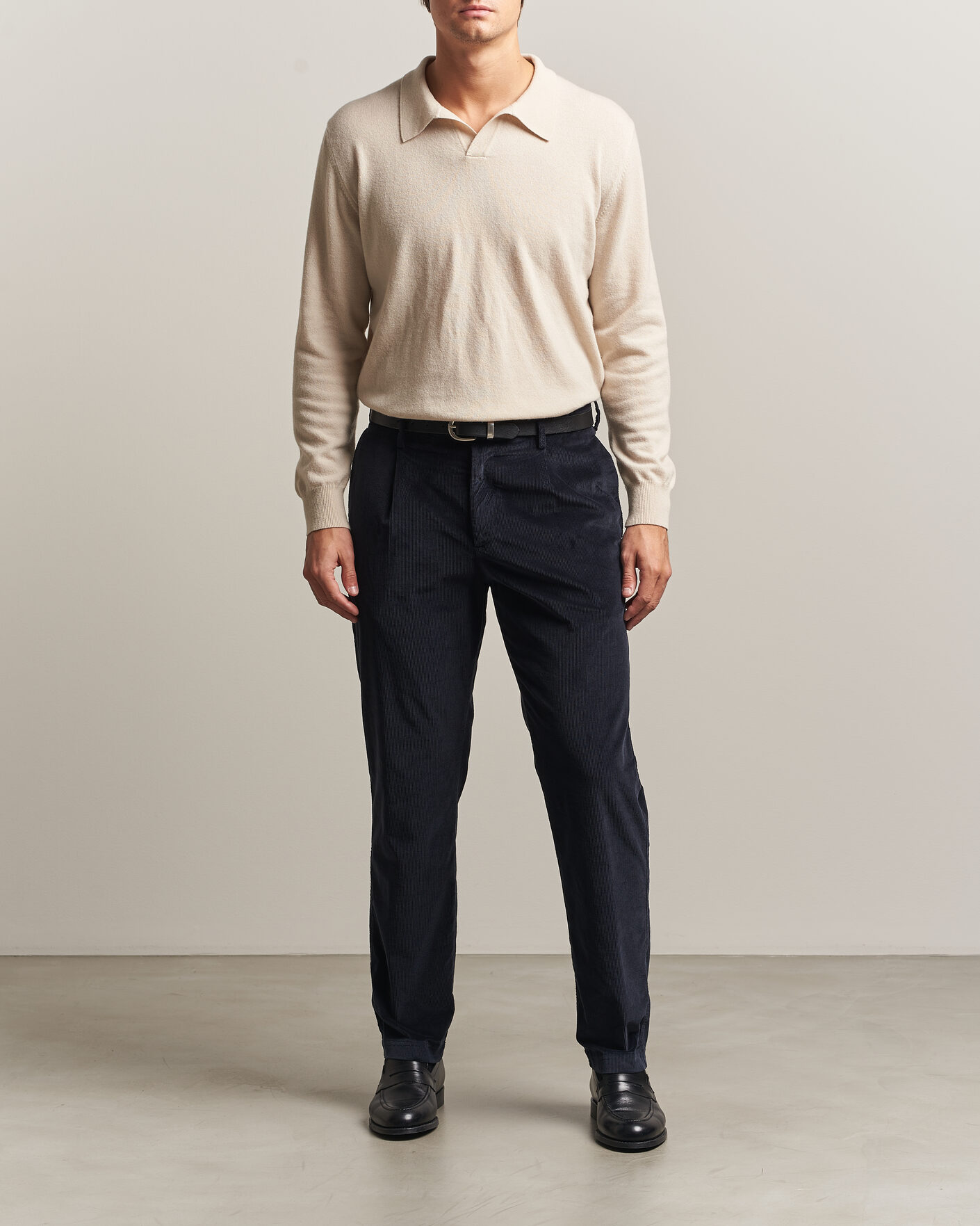 Mies | Housut | Canali | Comfort Corduroy Pants Navy