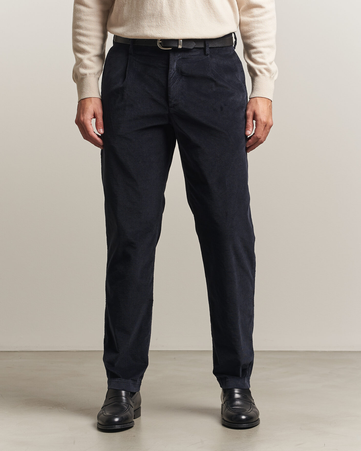 Mies | Housut | Canali | Comfort Corduroy Pants Navy