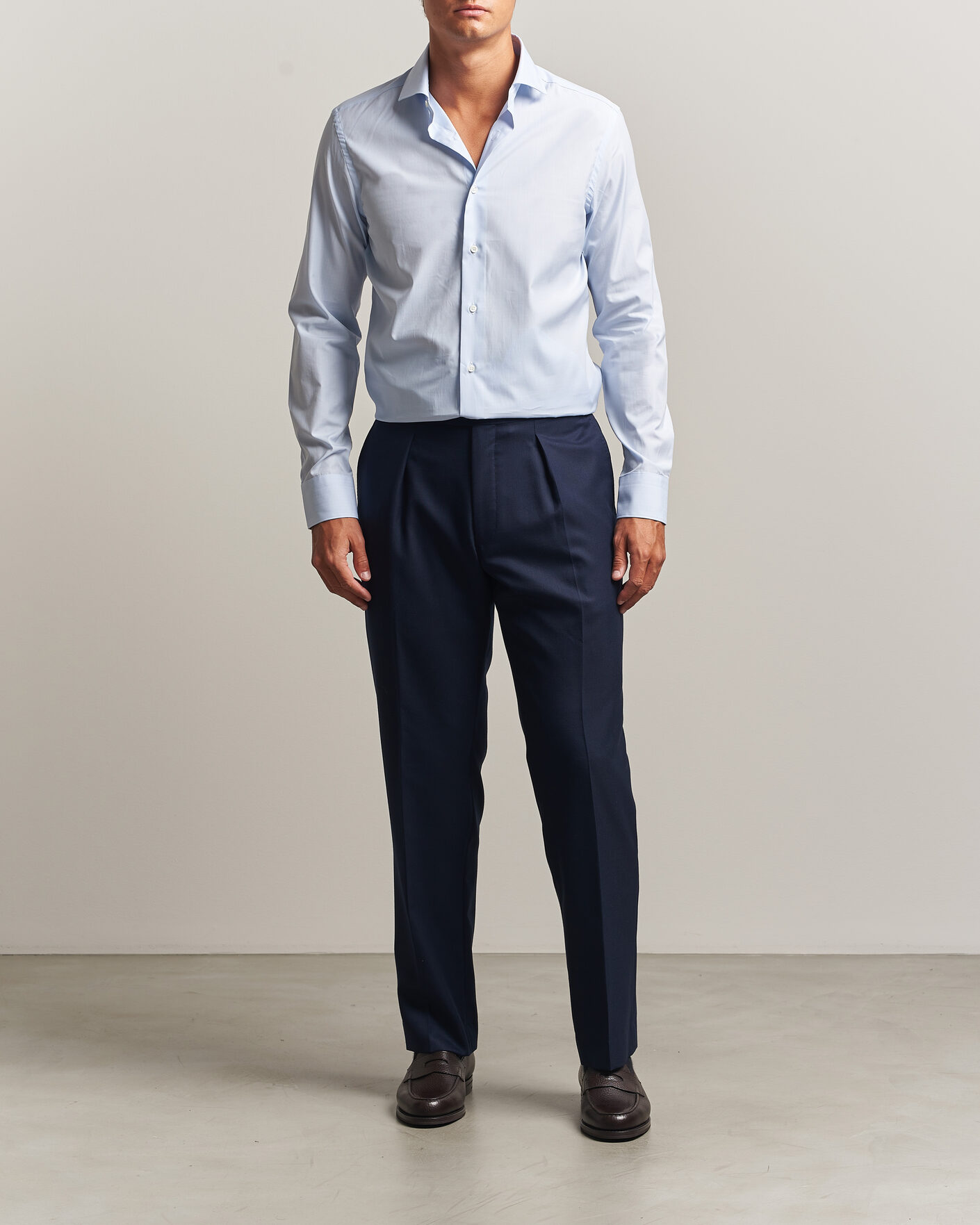 Mies | Kauluspaidat | Canali | Slim Fit Dress Shirt Light Blue Check