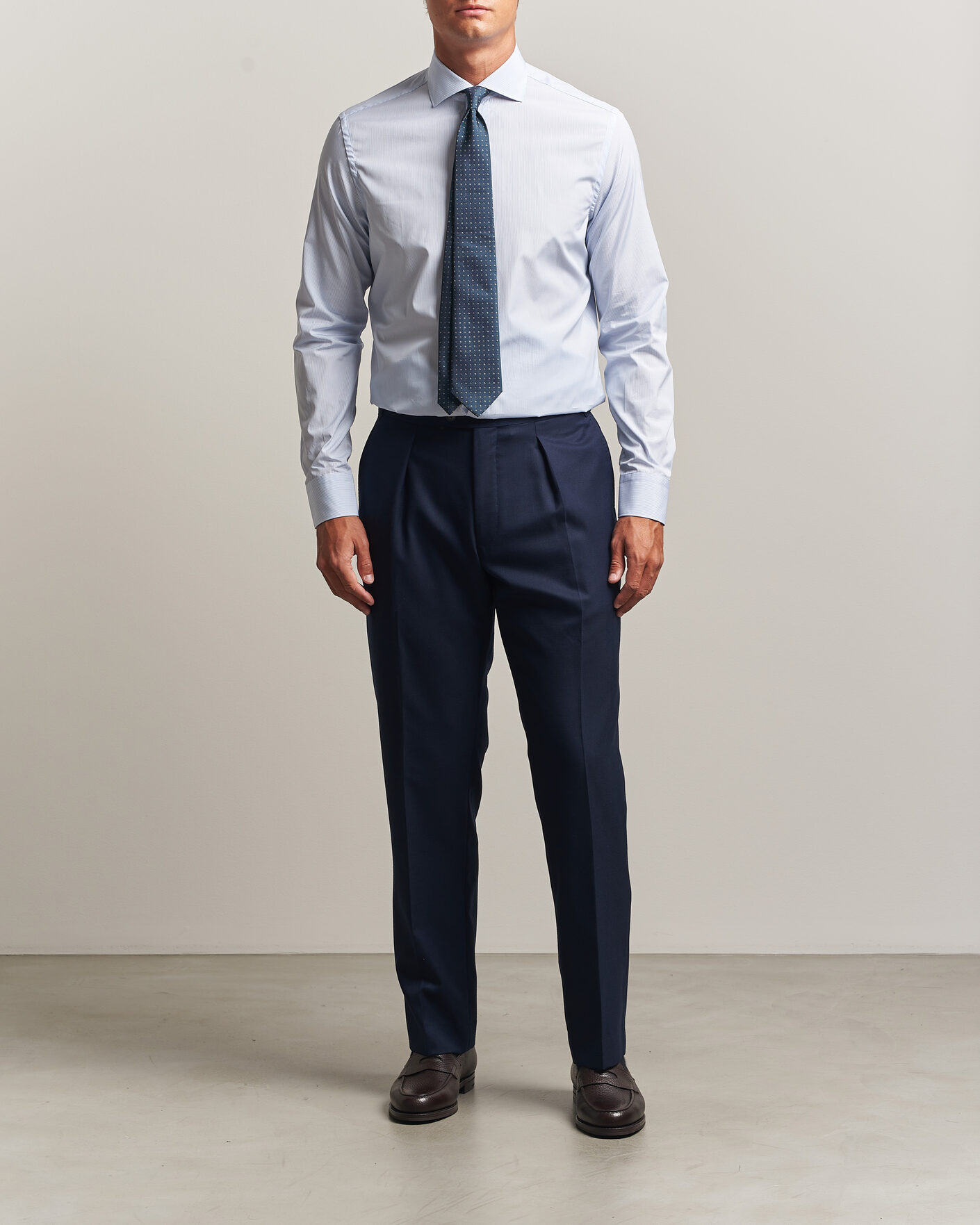 Mies | Kauluspaidat | Canali | Slim Fit Dress Shirt Light Blue Stripe
