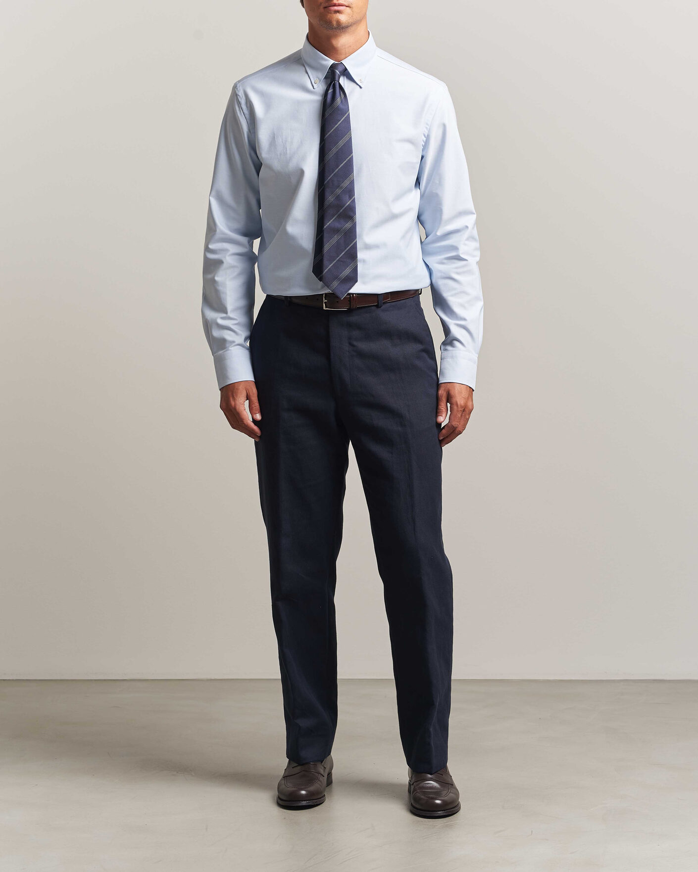 Mies | Kauluspaidat | Canali | Oxford Button Down Shirt Light Blue
