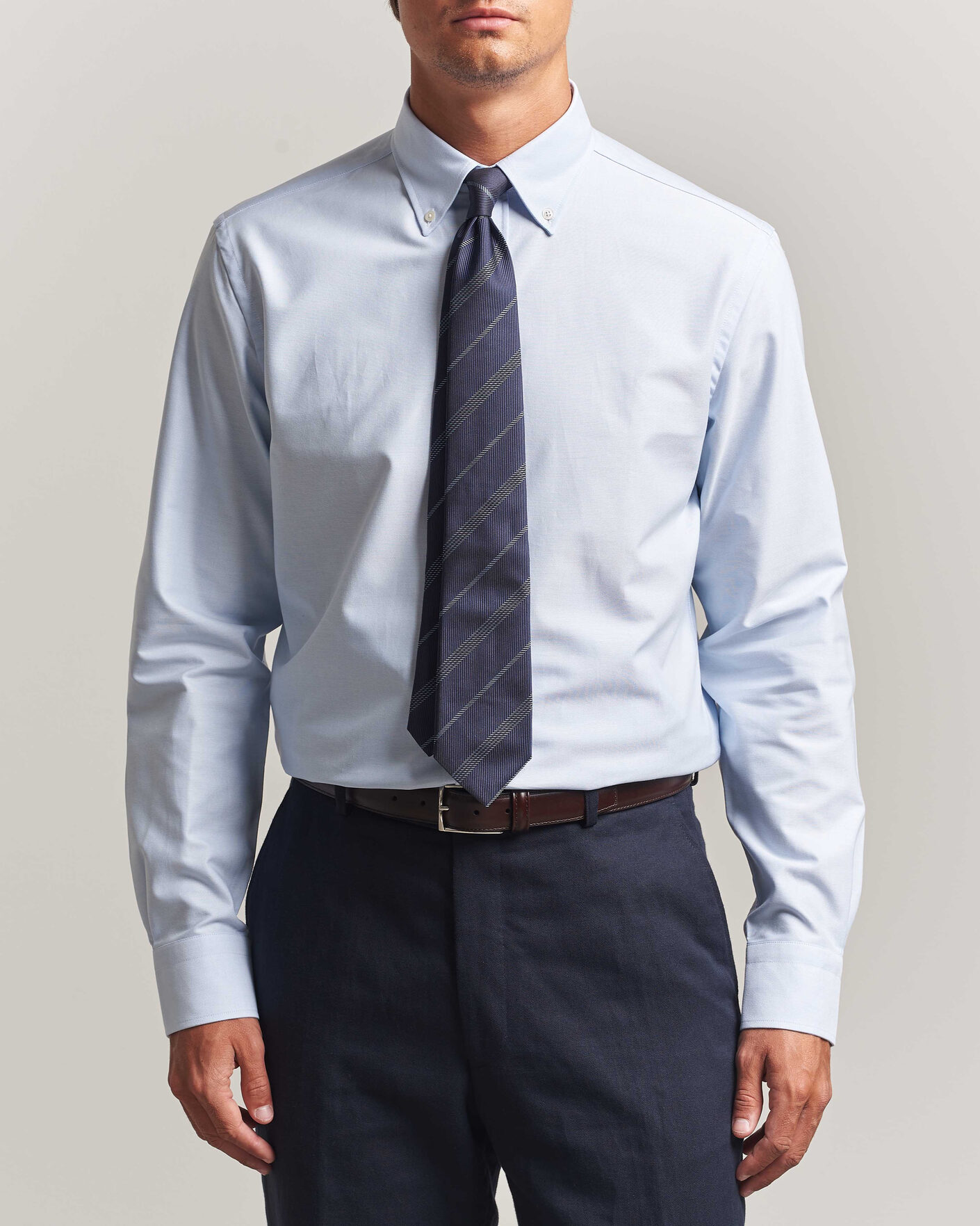Mies | Kauluspaidat | Canali | Oxford Button Down Shirt Light Blue