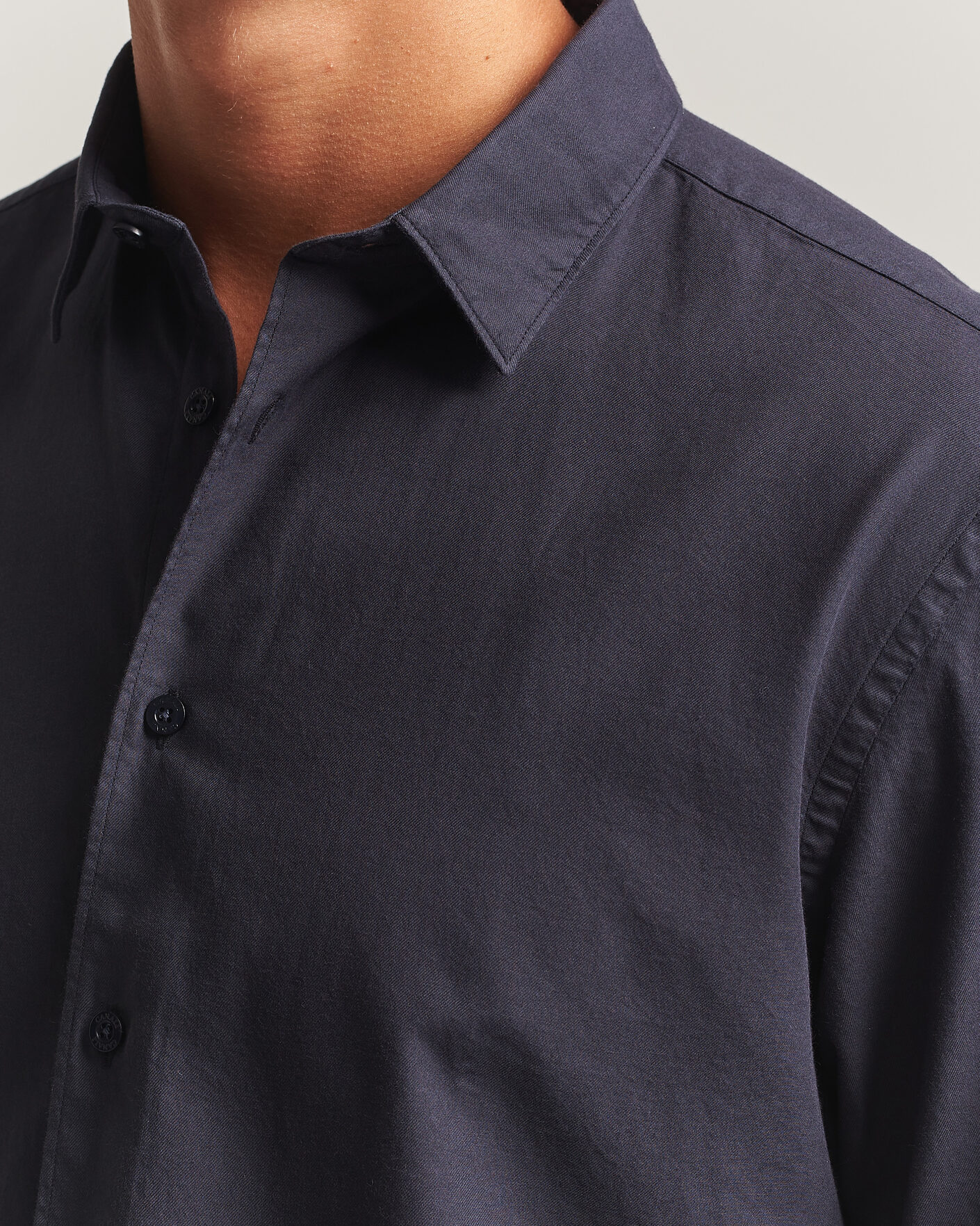 Mies | Kauluspaidat | Canali | Garment Dyed Cotton Shirt Navy