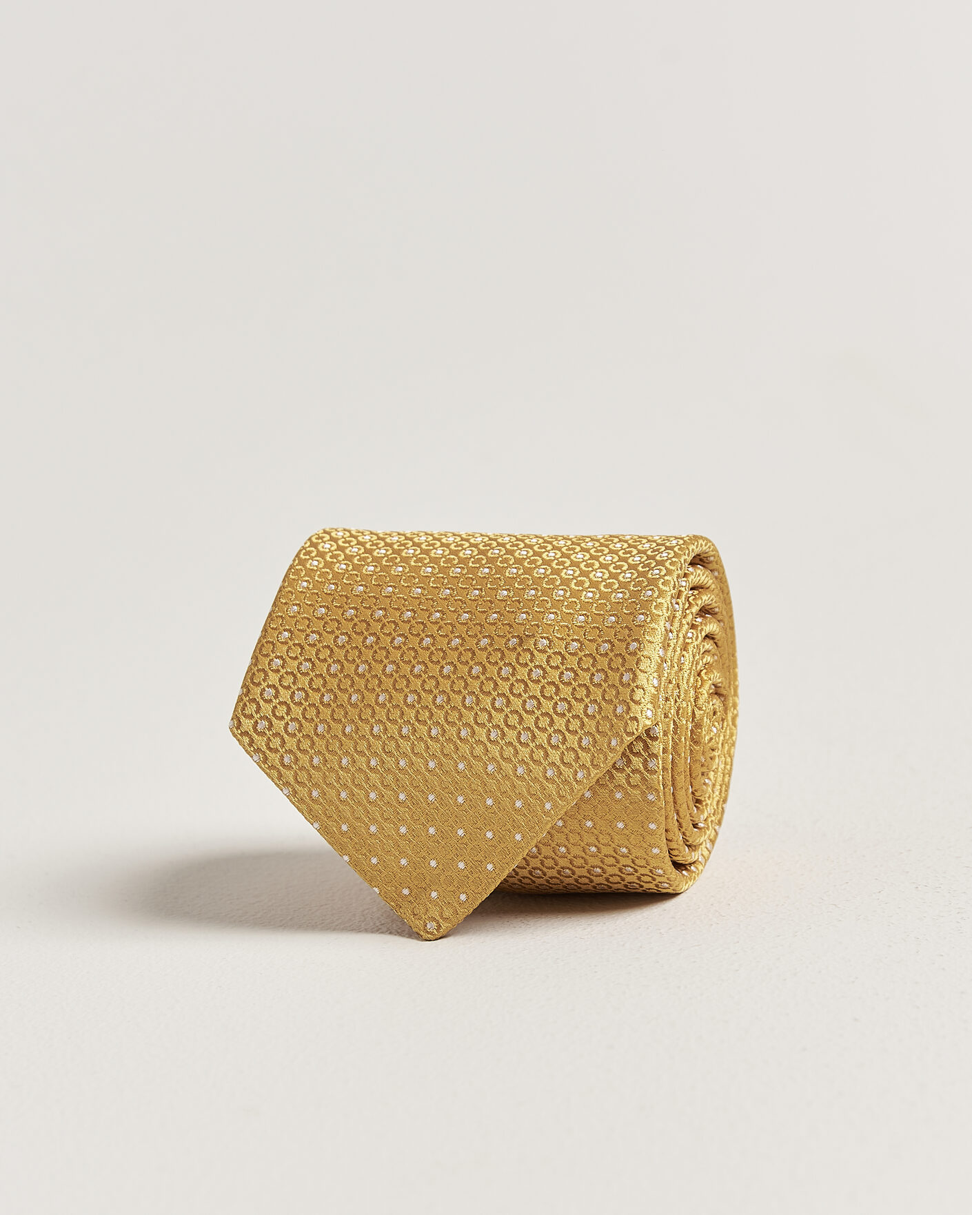 Mies | Solmiot | Canali | Jacquard Silk Tie Yellow