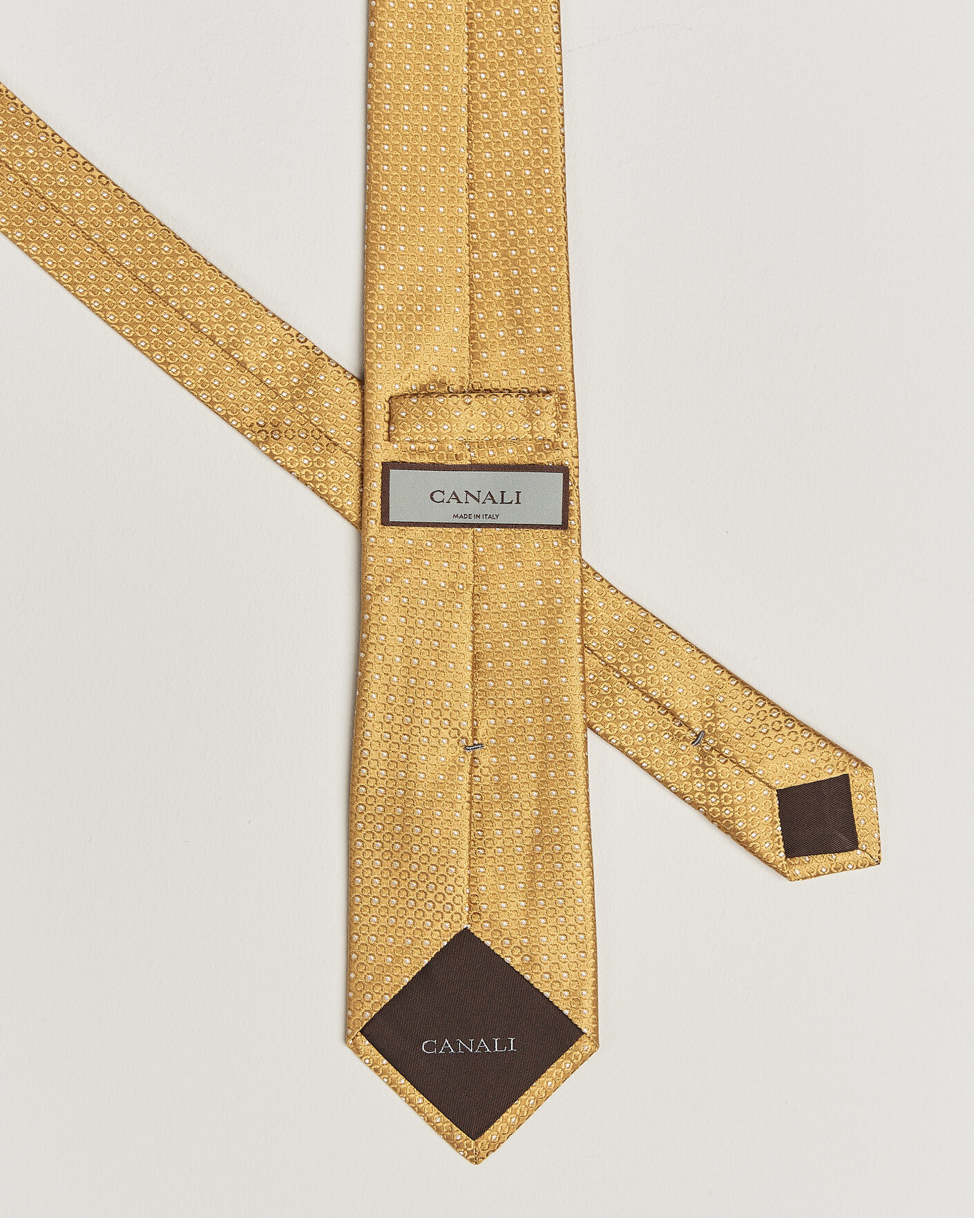 Mies | Solmiot | Canali | Jacquard Silk Tie Yellow