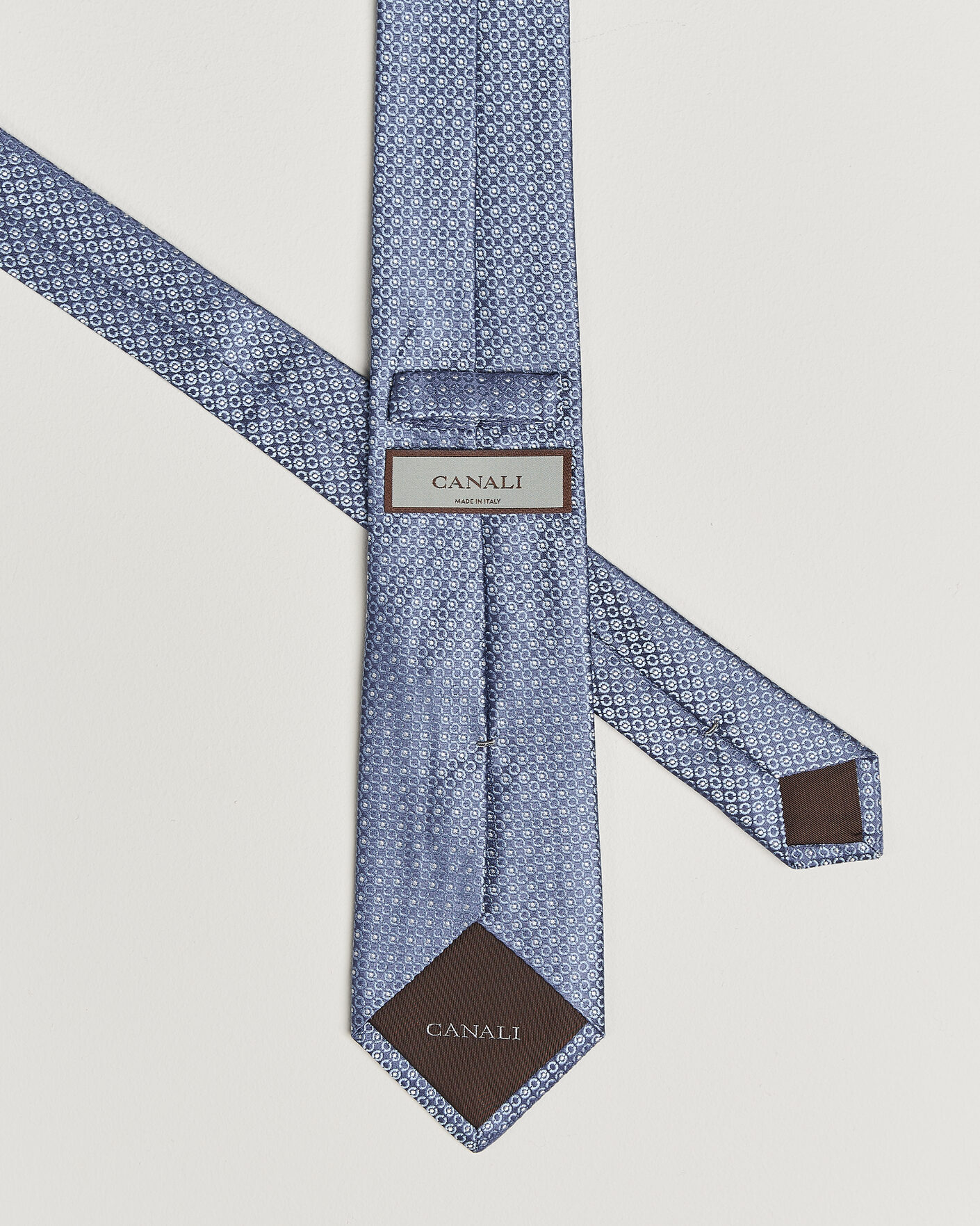 Mies | Solmiot | Canali | Jacquard Silk Tie Sky Blue