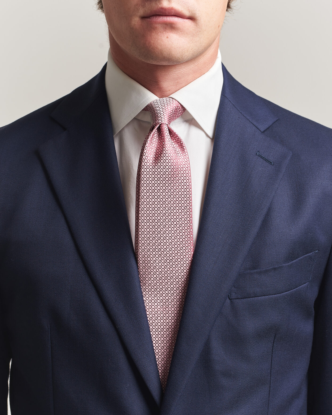 Mies | Solmiot | Canali | Jacquard Silk Tie Rosa