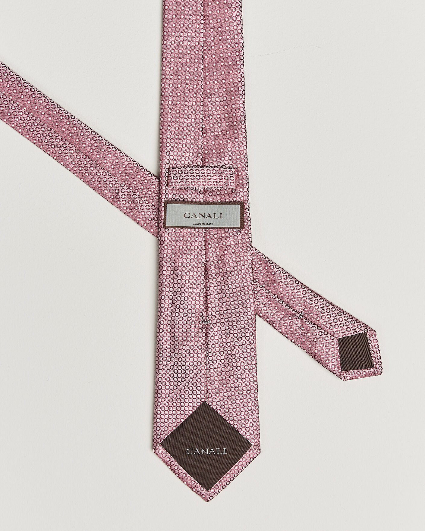 Mies | Solmiot | Canali | Jacquard Silk Tie Rosa