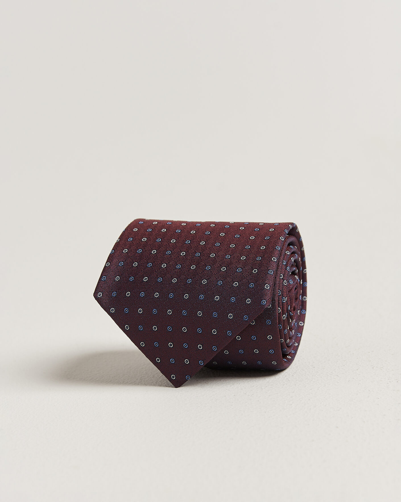 Mies | Solmiot | Canali | Jacquard Silk Tie Burgundy
