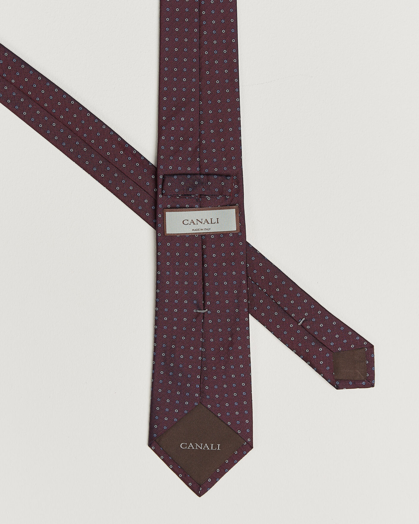 Mies | Solmiot | Canali | Jacquard Silk Tie Burgundy