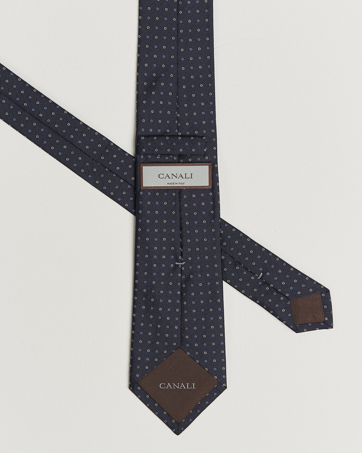 Mies | Solmiot | Canali | Jacquard Silk Tie Navy