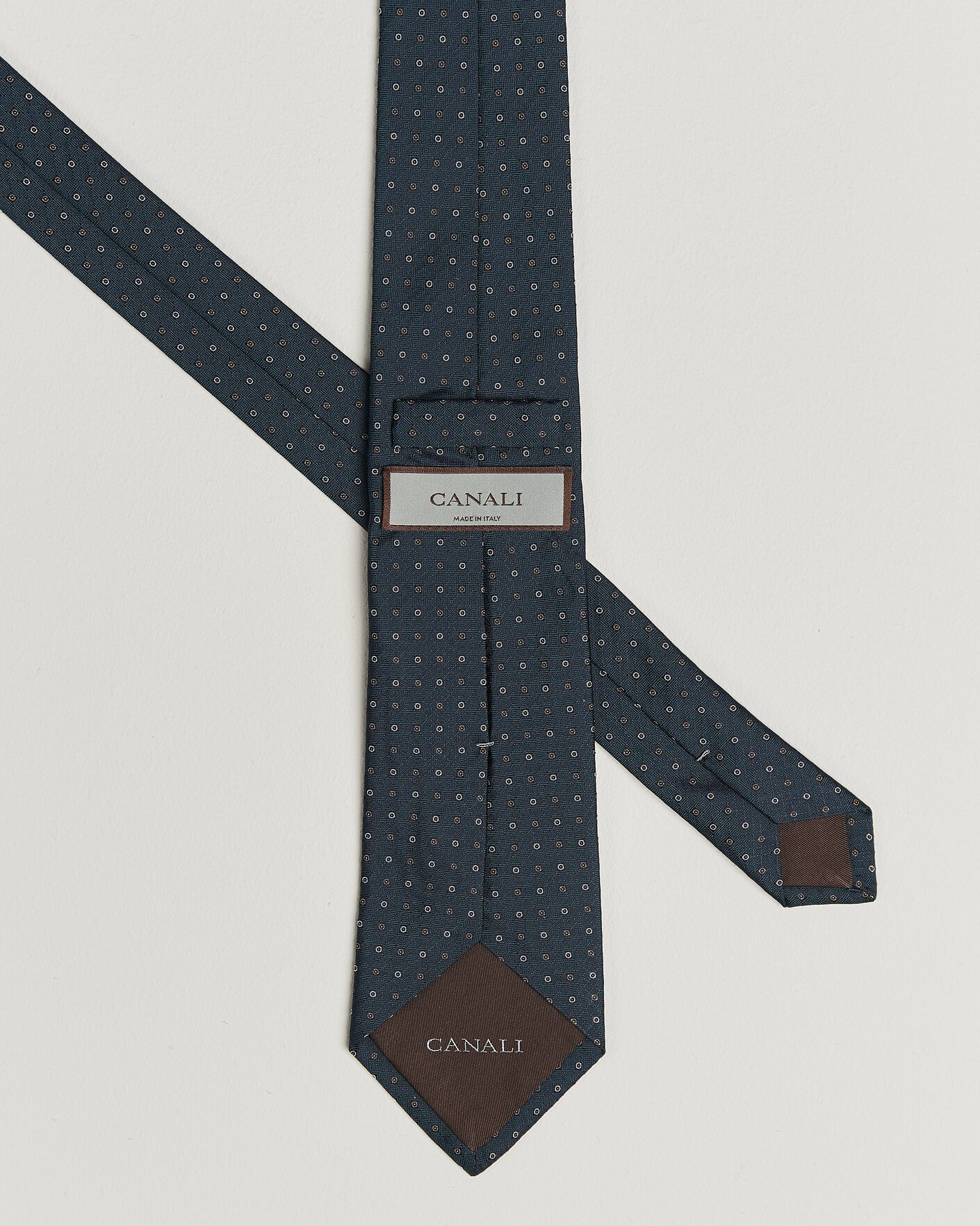 Mies | Solmiot | Canali | Jacquard Silk Tie Dark Green