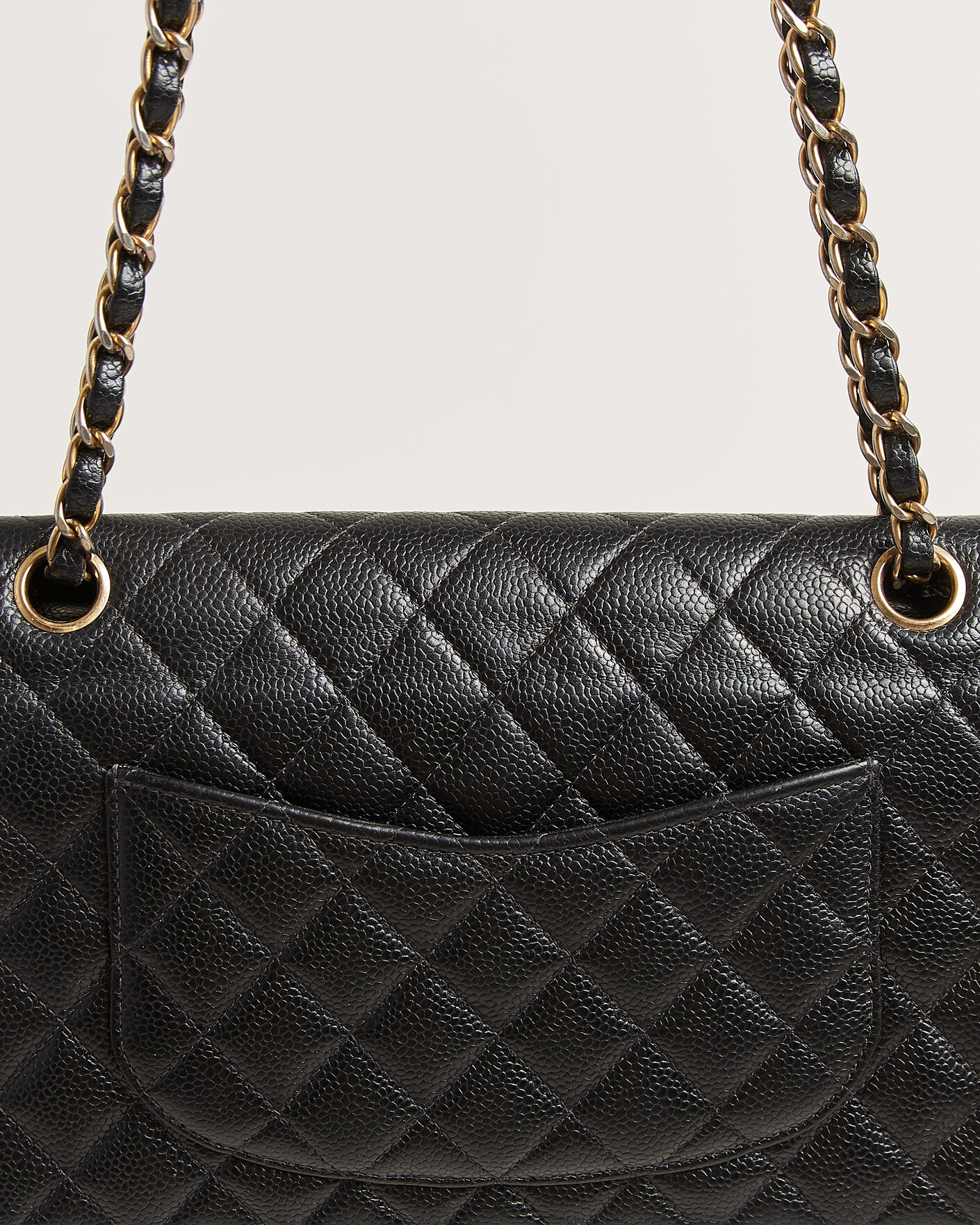 Mies | Chanel Pre-Owned Classic Medium Double Flap Bag Caviar Leather Black | Chanel Pre-Owned | Classic Medium Double Flap Bag Caviar Leather Black