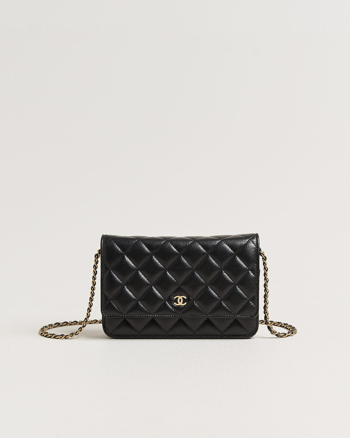 Mies | Pre-Owned & Vintage Bags | Chanel Pre-Owned | Wallet On Chain Caviar Leather Black