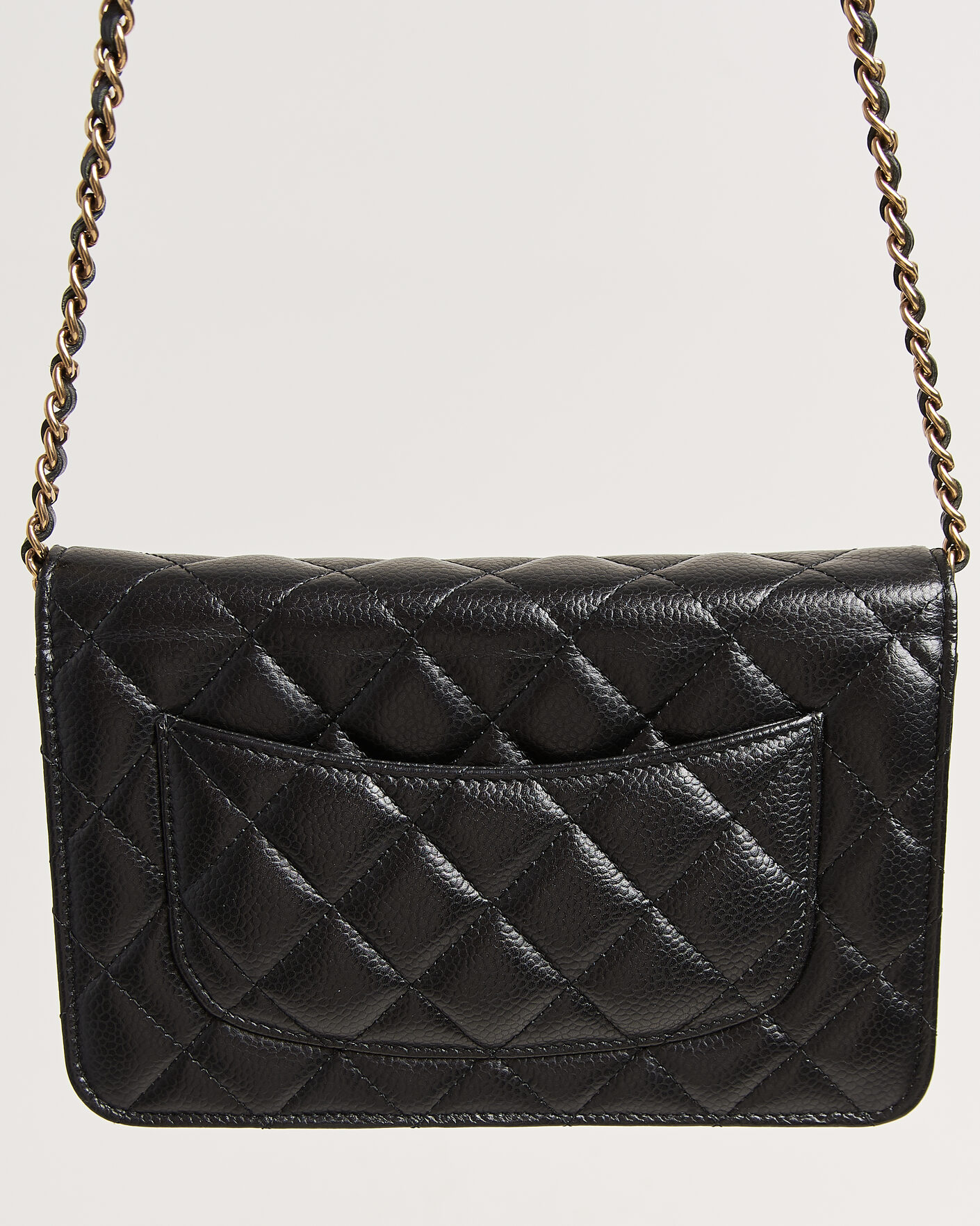 Mies | Pre-Owned & Vintage Bags | Chanel Pre-Owned | Wallet On Chain Caviar Leather Black