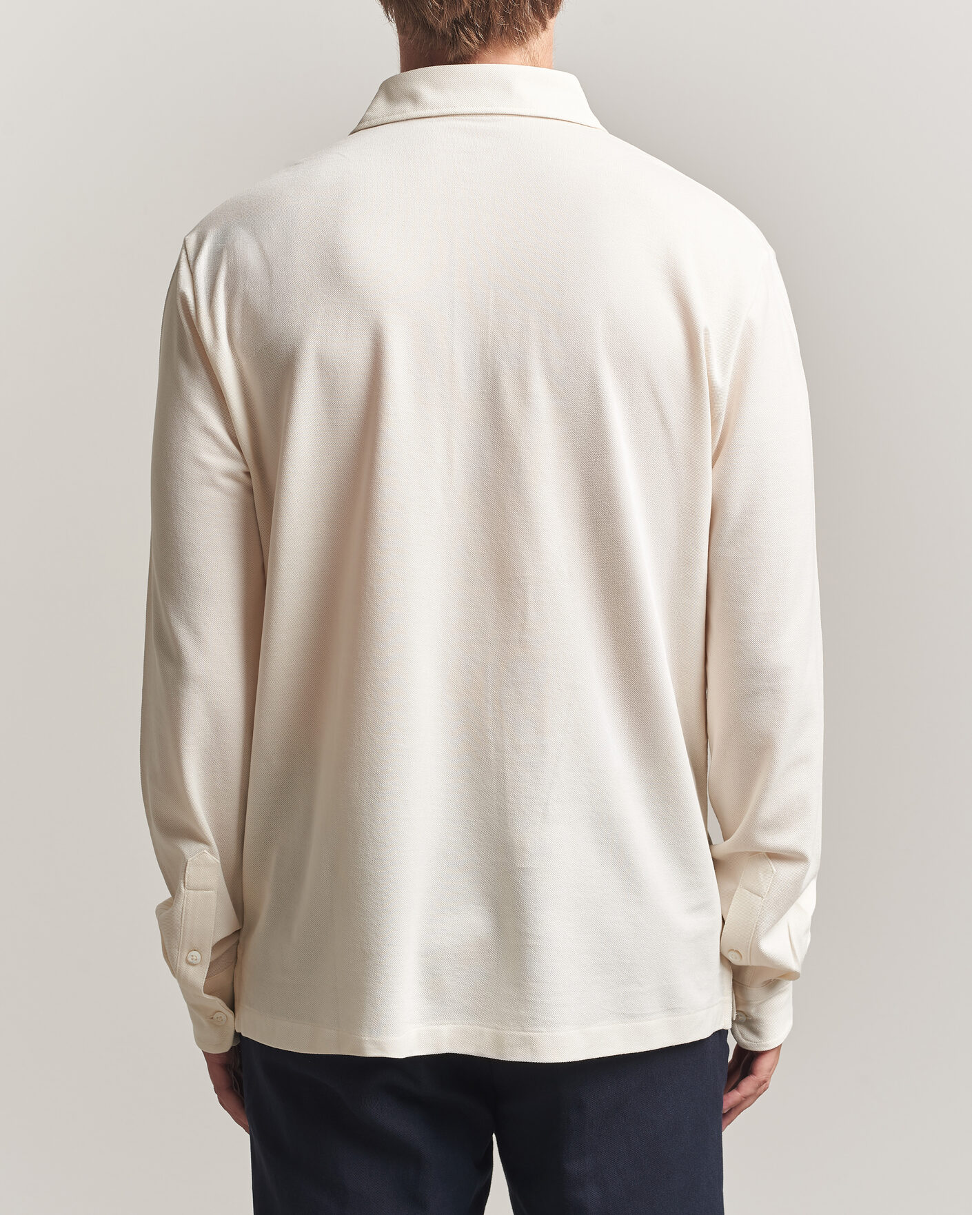 Mies | Pikeet | Ralph Lauren Purple Label | Long Sleeve Washed Polo Classic Cream