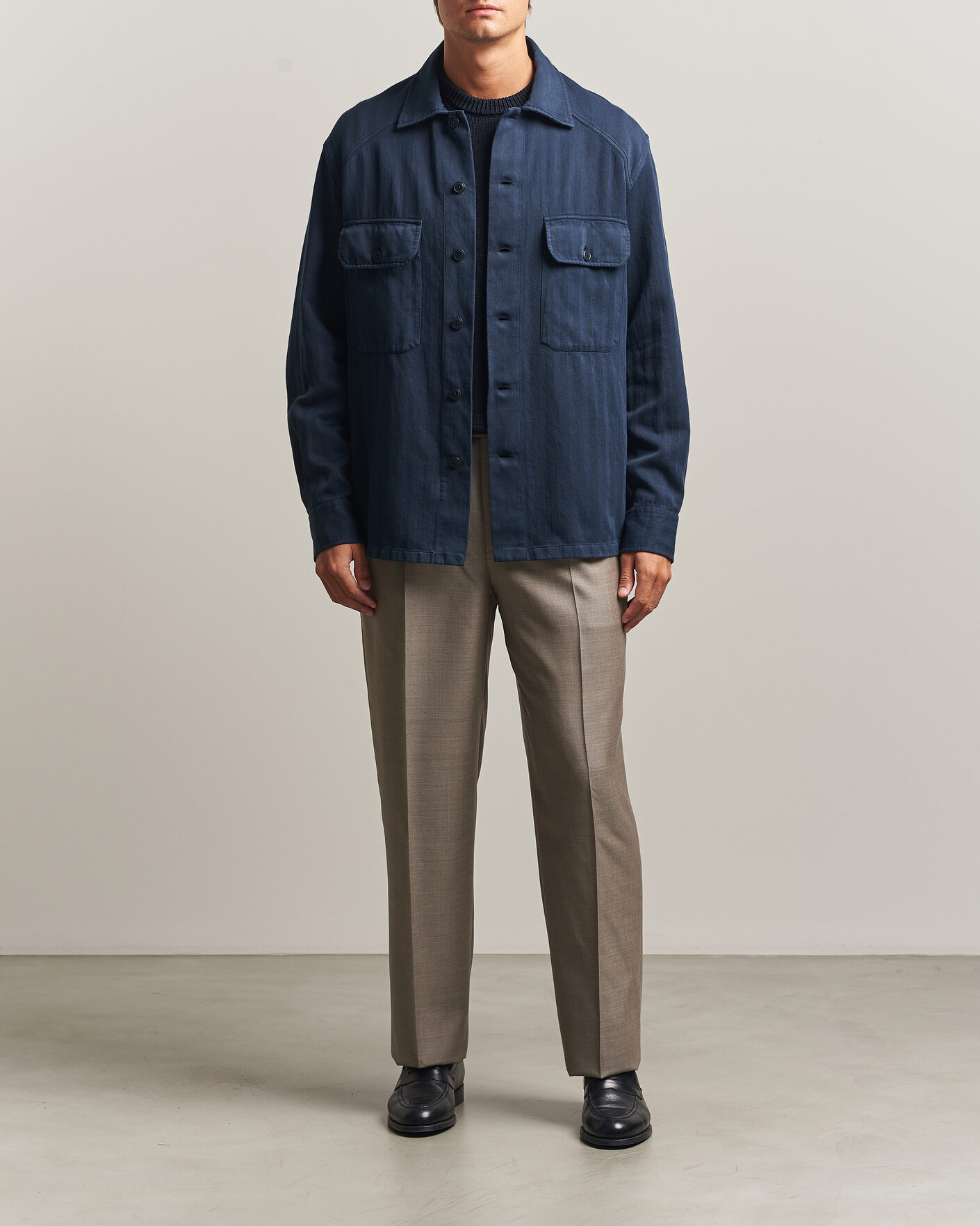 Mies | Kauluspaidat | Ralph Lauren Purple Label | Long Sleeve Shirt Racing Navy