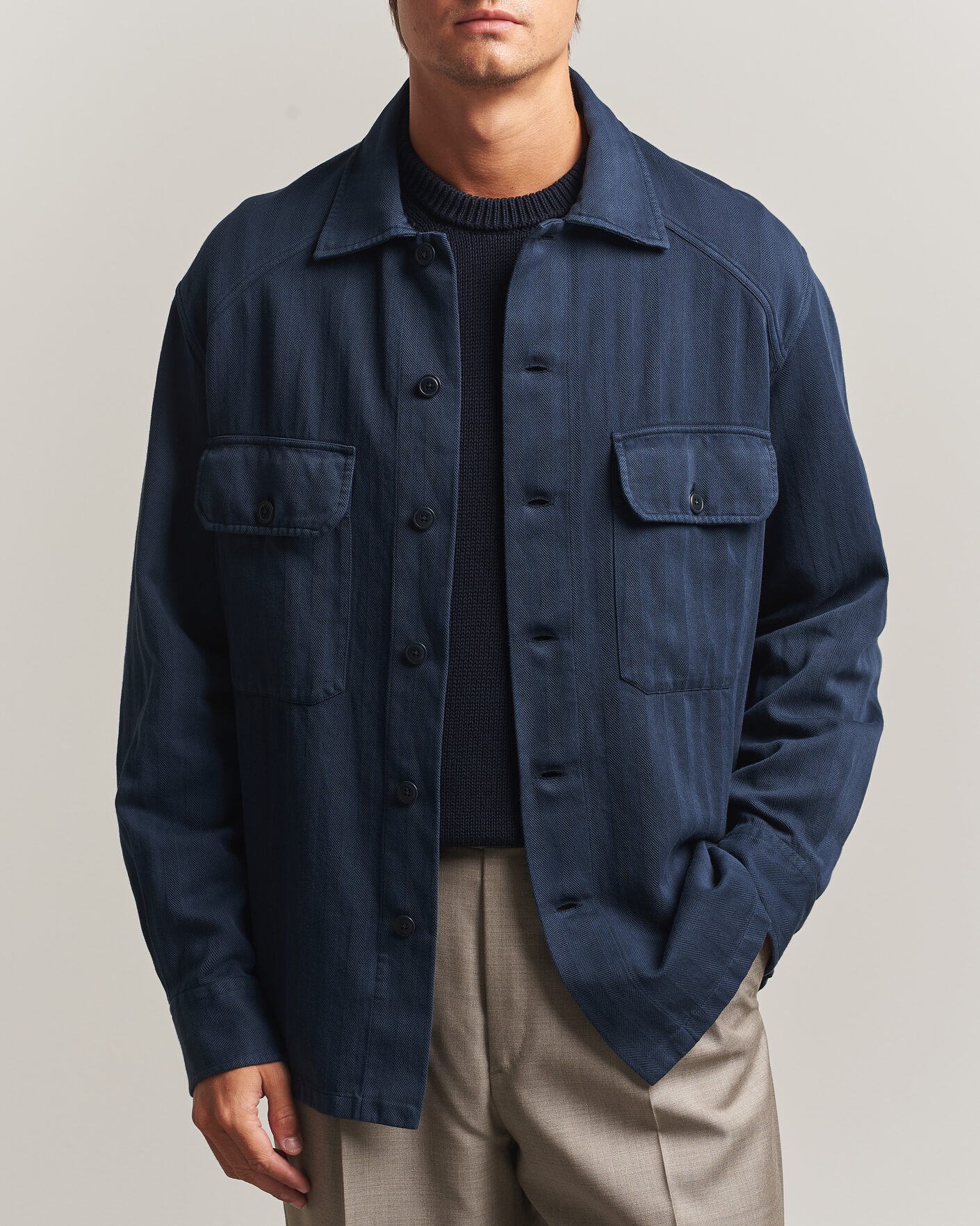 Mies | Kauluspaidat | Ralph Lauren Purple Label | Long Sleeve Shirt Racing Navy