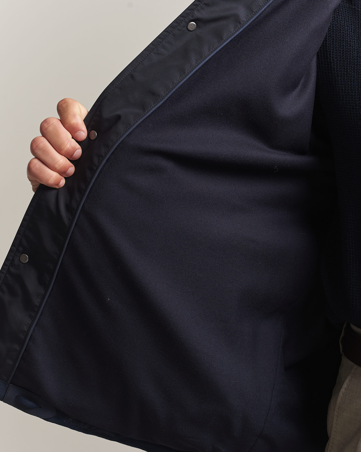 Mies | Takit | Ralph Lauren Purple Label | Nylon Bomber Jacket Racing Navy