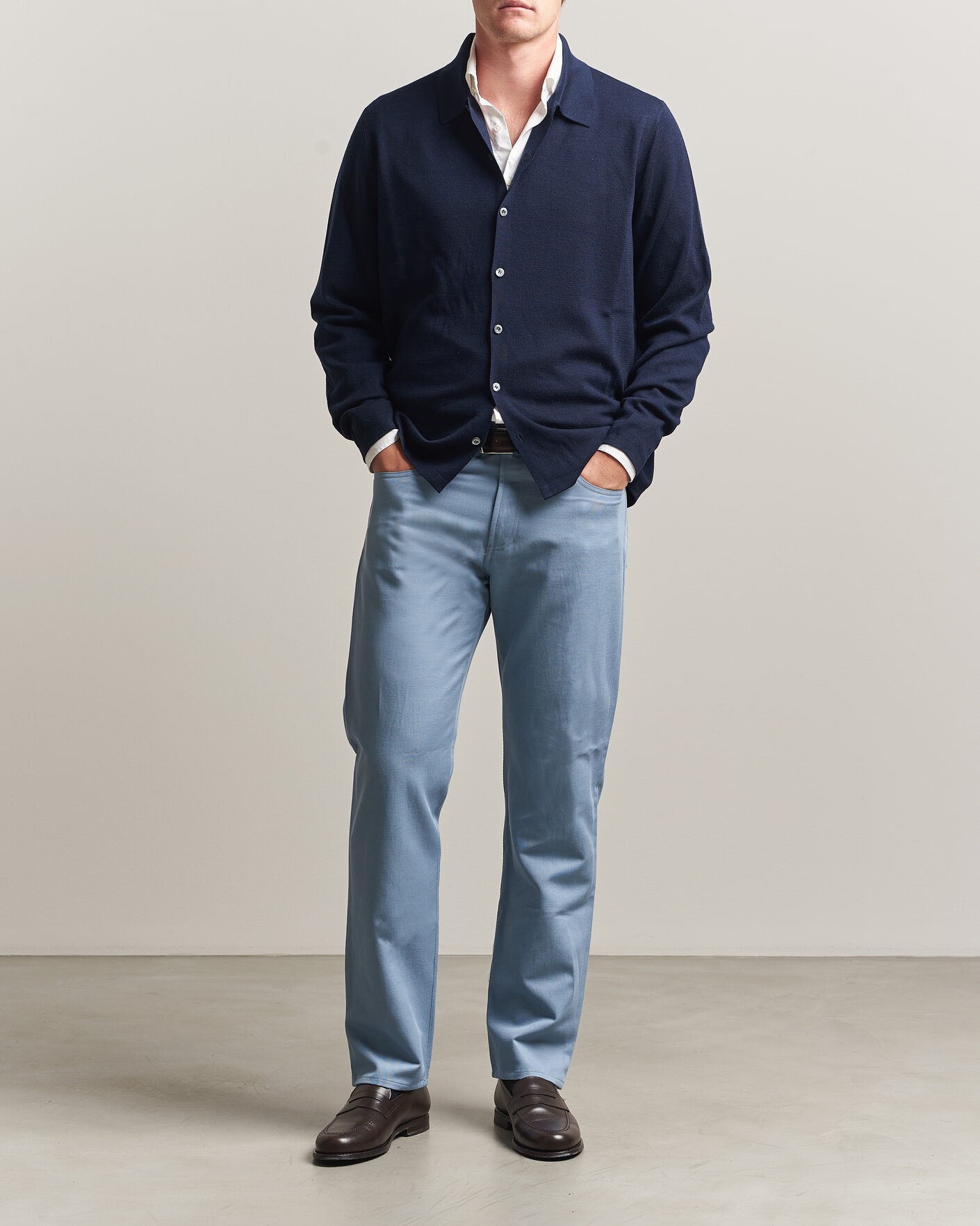 Mies | Housut | Ralph Lauren Purple Label | 5-Pocket Italian Denim Pants Winward Blue