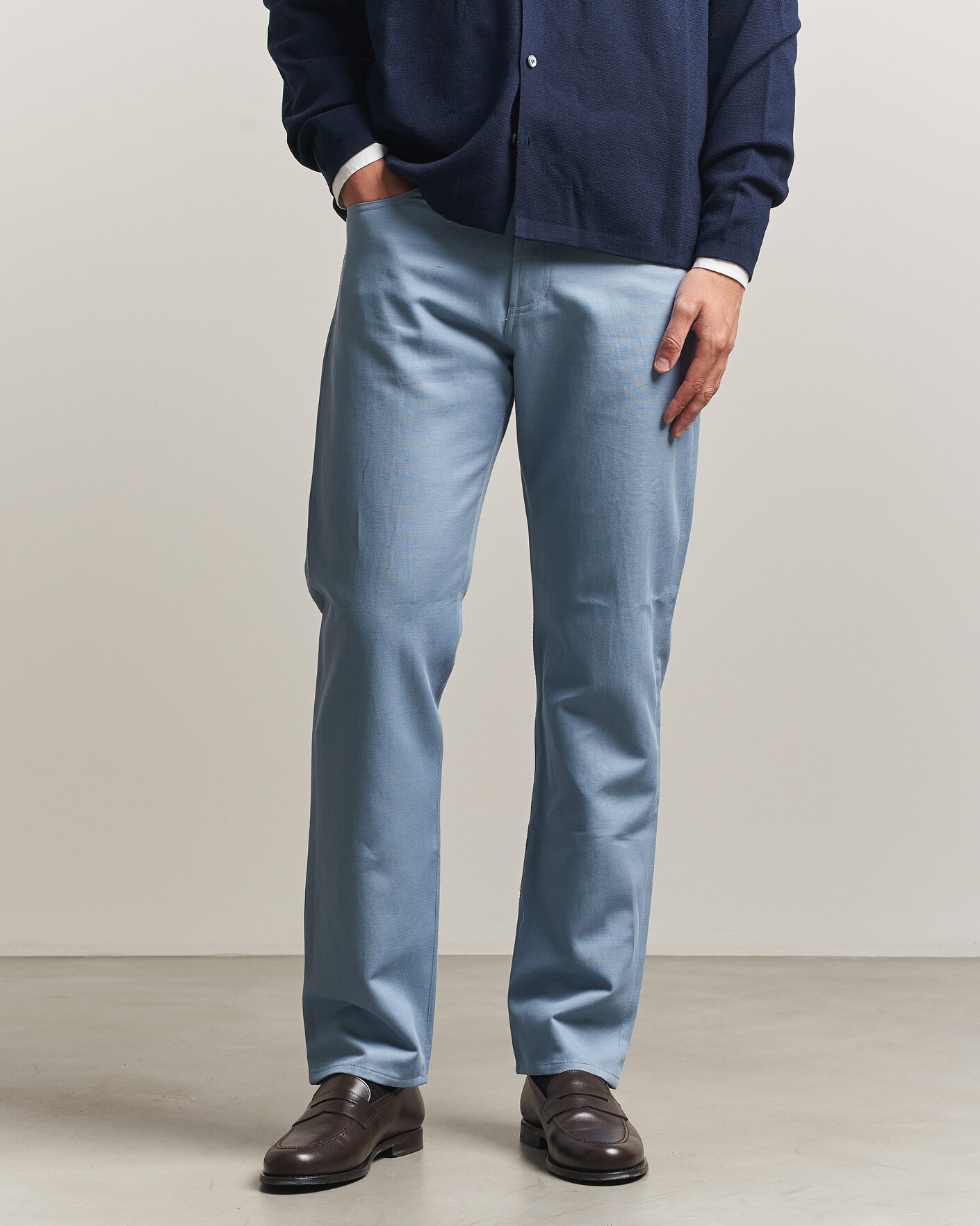 Mies | Housut | Ralph Lauren Purple Label | 5-Pocket Italian Denim Pants Winward Blue