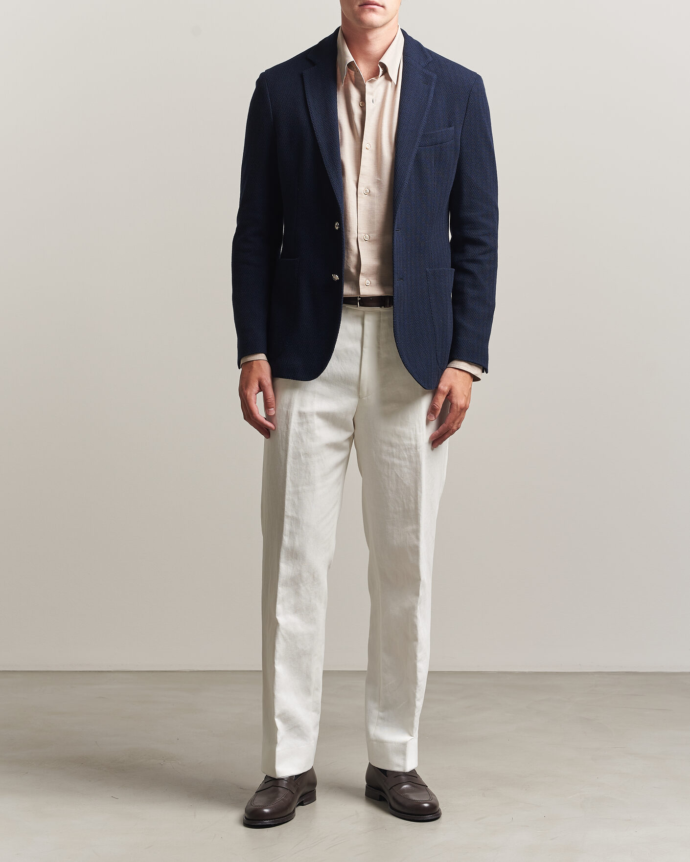 Mies | Pikkutakit | Ralph Lauren Purple Label | Cashmere/Silk Herringbone Blazer Navy