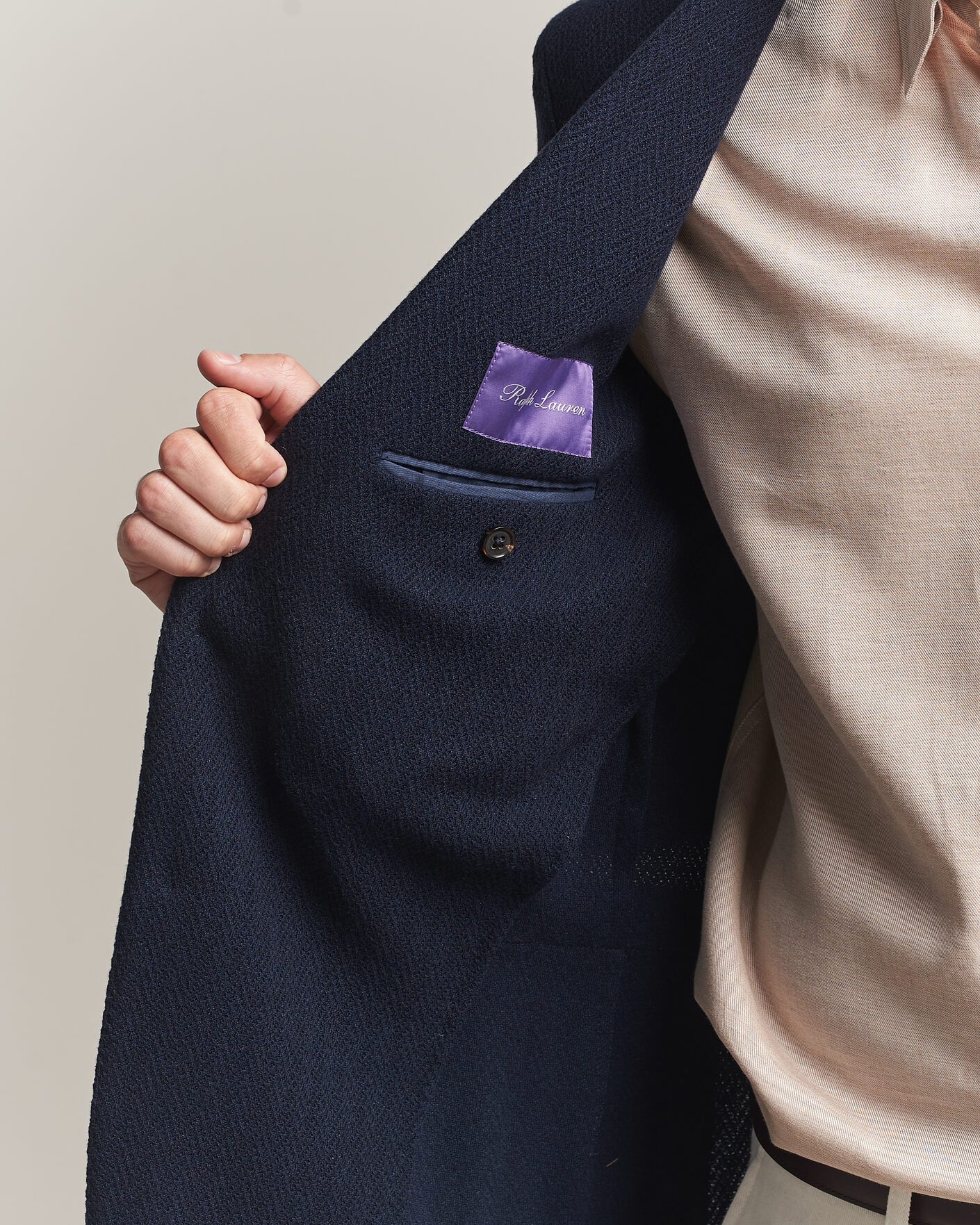 Mies | Pikkutakit | Ralph Lauren Purple Label | Cashmere/Silk Herringbone Blazer Navy