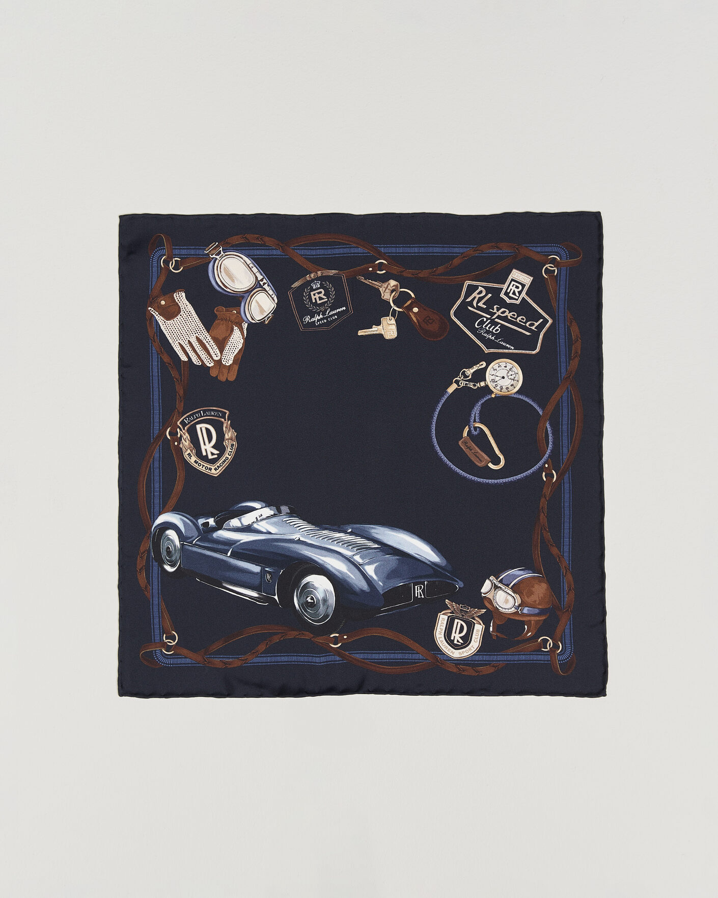 Mies | Taskuliinat | Ralph Lauren Purple Label | Speed Club Silk Pocket Square Navy
