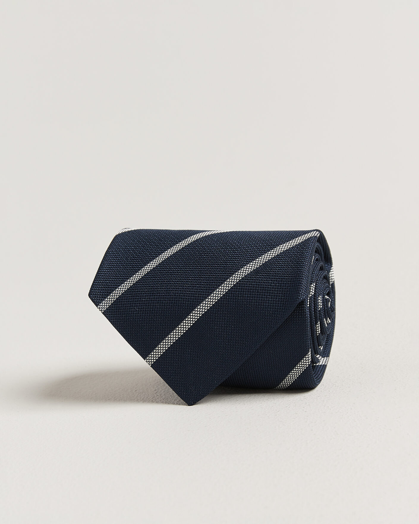 Mies | Solmiot | Ralph Lauren Purple Label | Regimental Stripe Silk Tie Navy/Silver