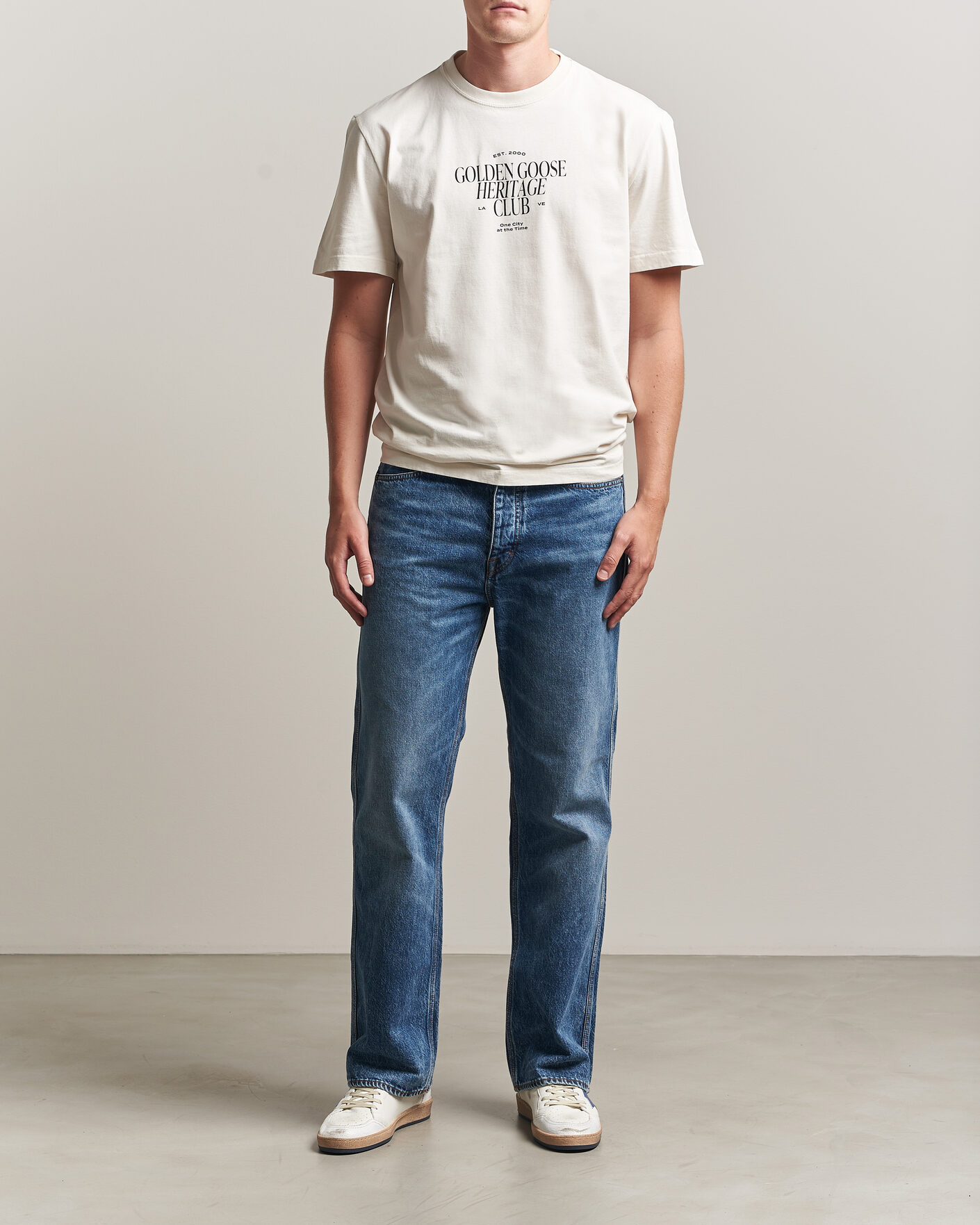 Mies | T-paidat | Golden Goose | Journey Print T-Shirt Heritage White