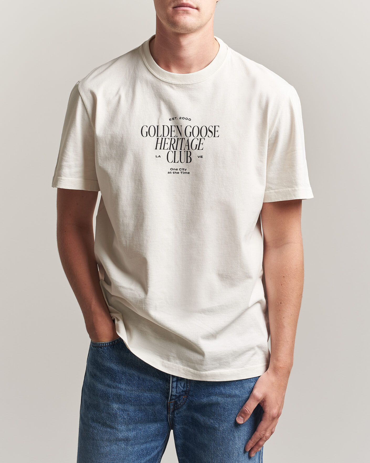 Mies | T-paidat | Golden Goose | Journey Print T-Shirt Heritage White