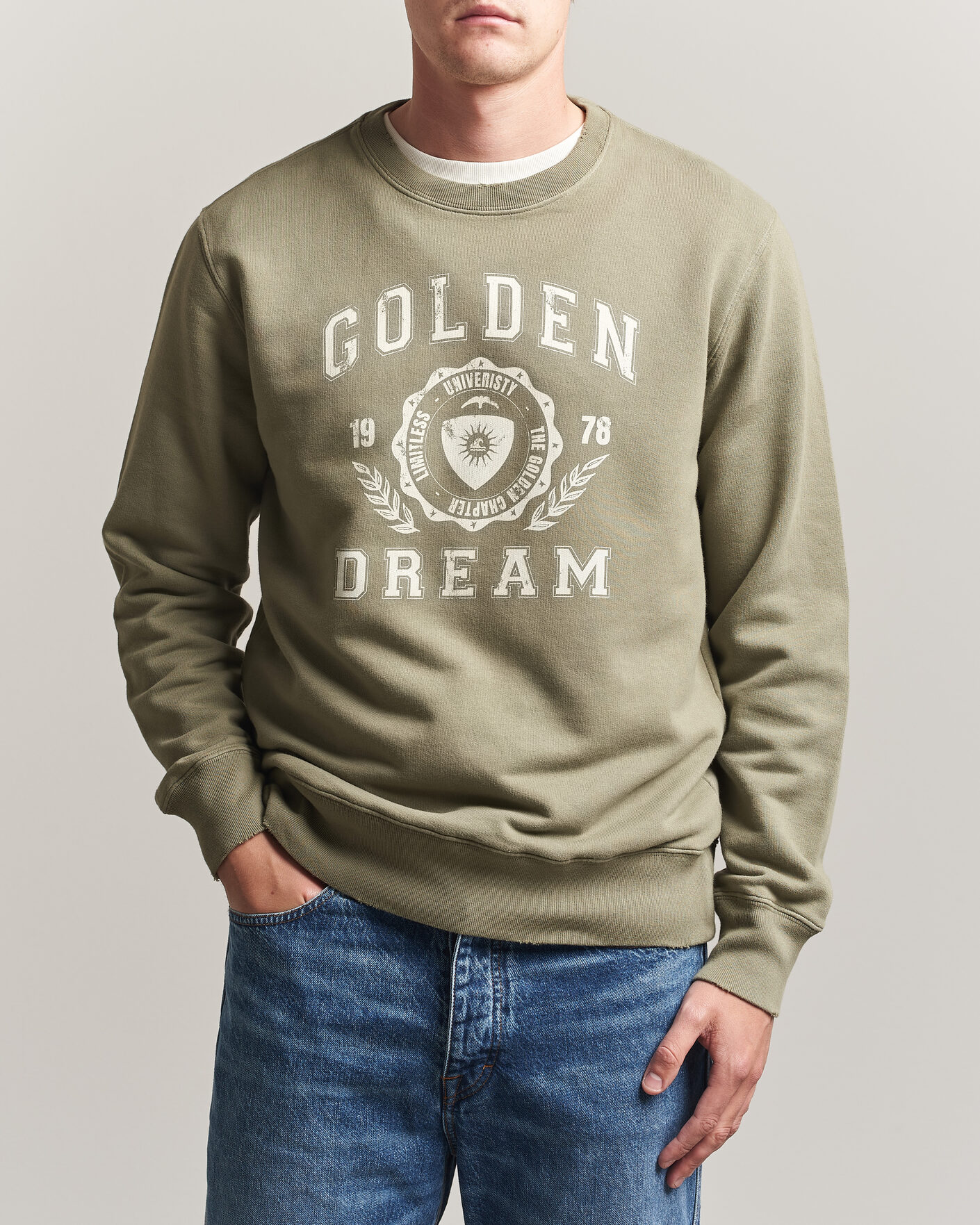 Mies | Puserot | Golden Goose | Garment Dyed Sweatshirt Vintage Kalamata