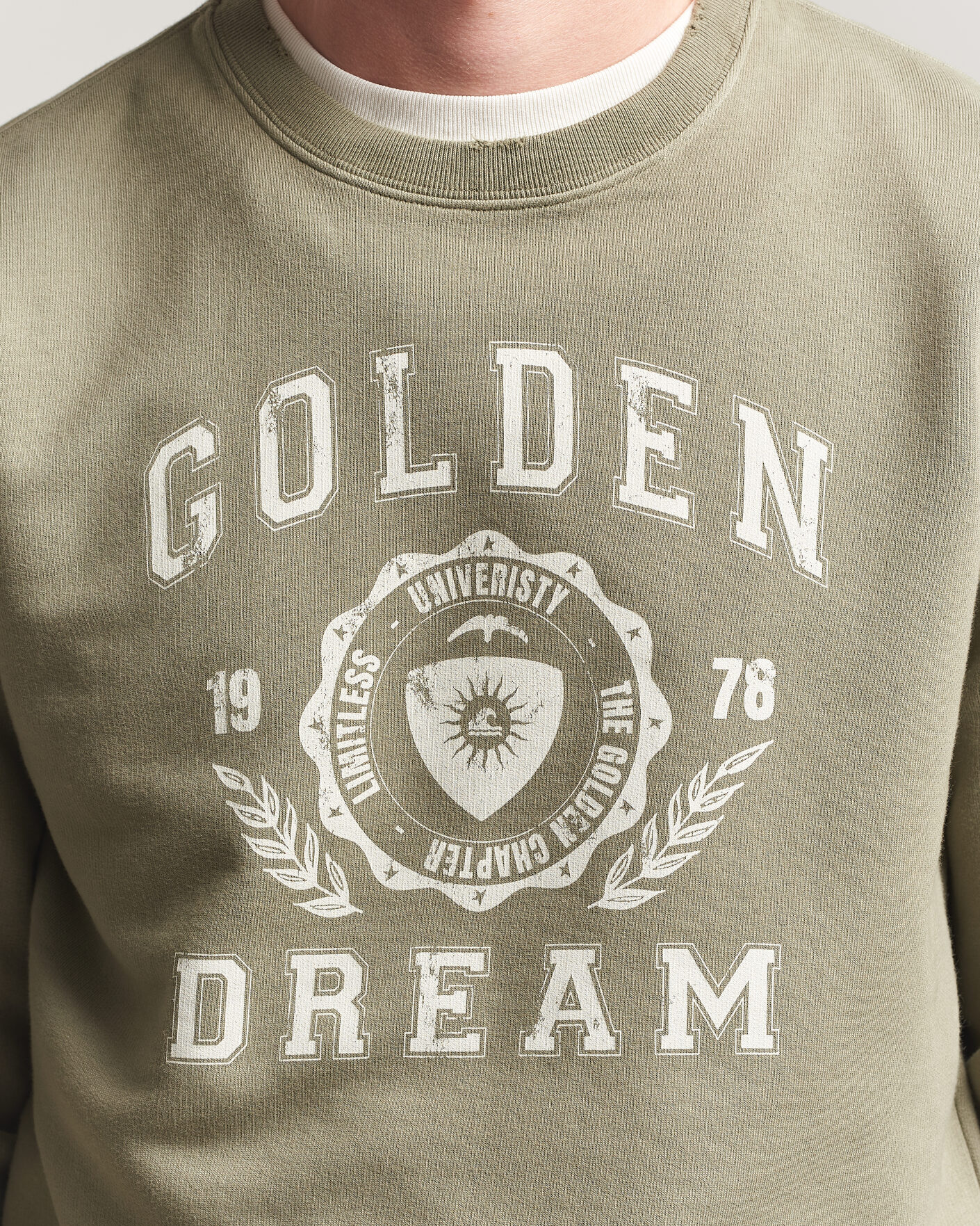 Mies | Puserot | Golden Goose | Garment Dyed Sweatshirt Vintage Kalamata