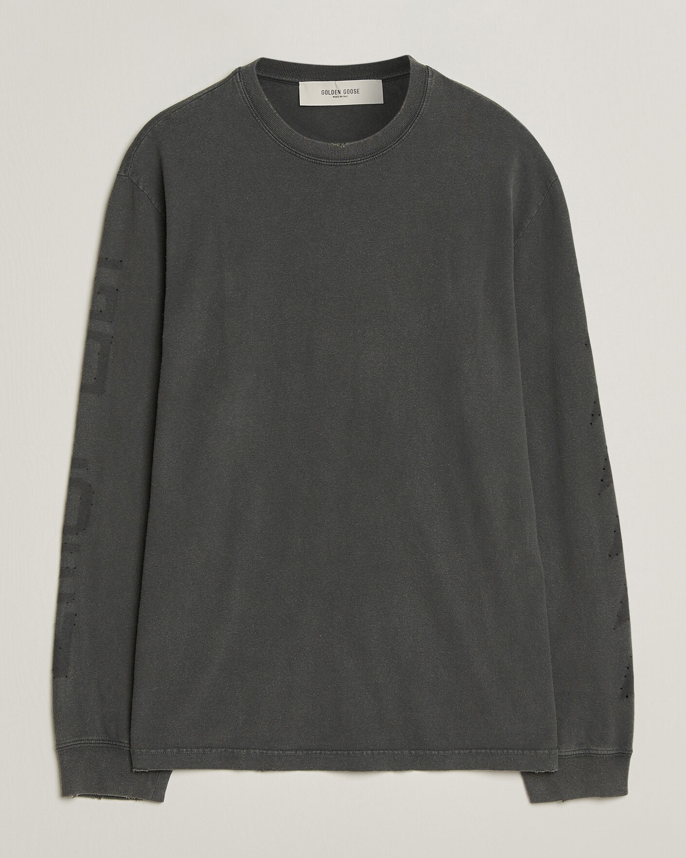 Mies | Puserot | Golden Goose | Long Sleeve Garment Dyed T-Shirt Anthracite