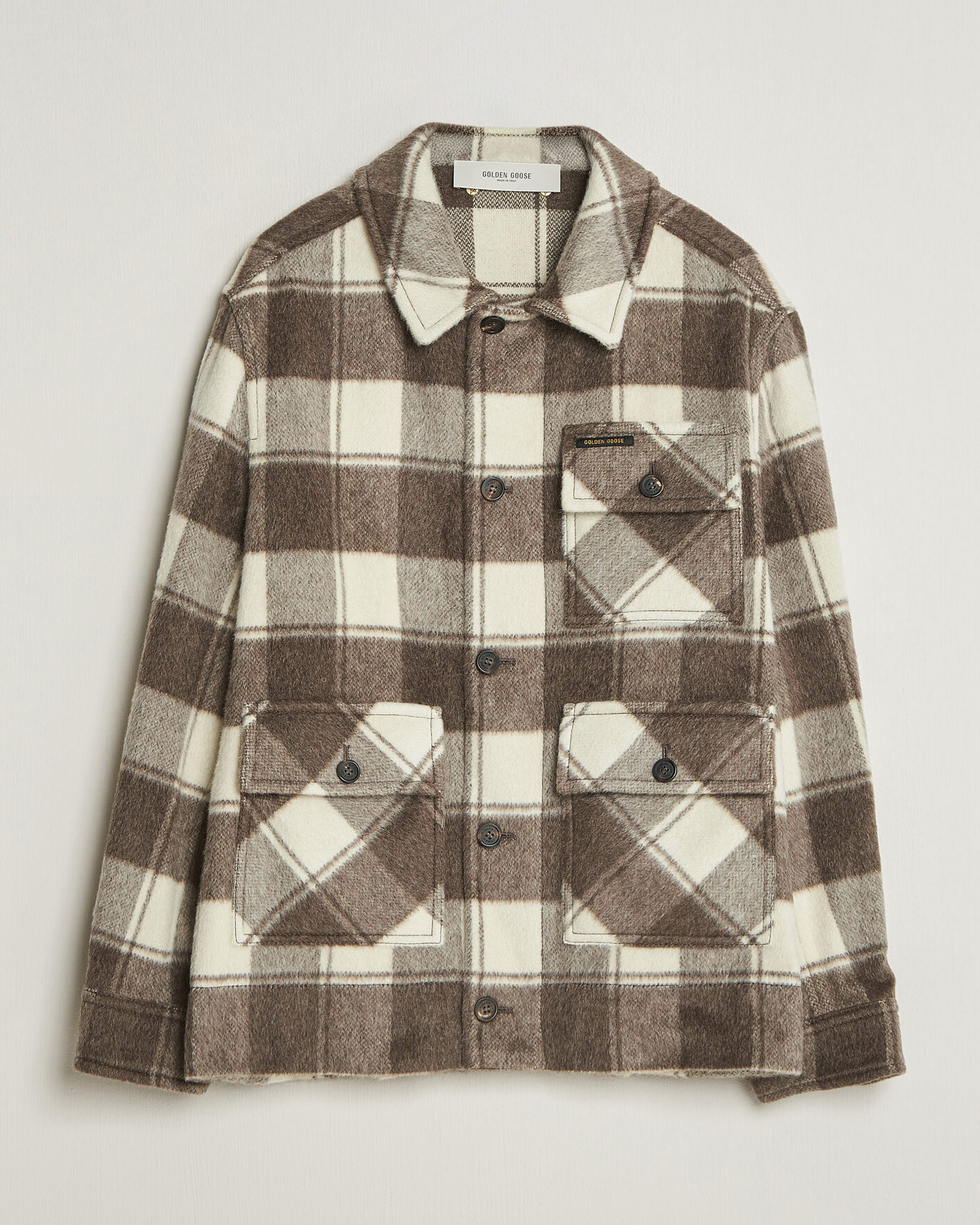 Mies | Takit | Golden Goose | Wool/Mohair Work Jacket Brown/White