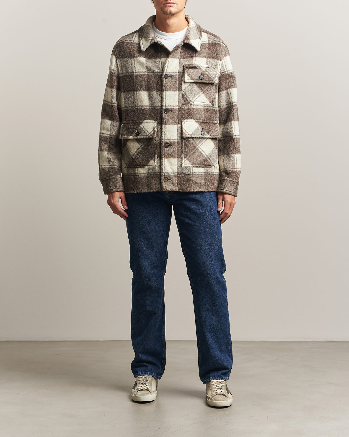 Mies | Takit | Golden Goose | Wool/Mohair Work Jacket Brown/White