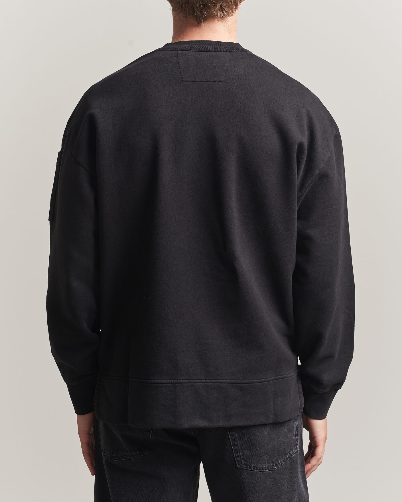 Mies | Puserot | C.P. Company | Brushed Emerized Fleece Lens Sweatshirt Black