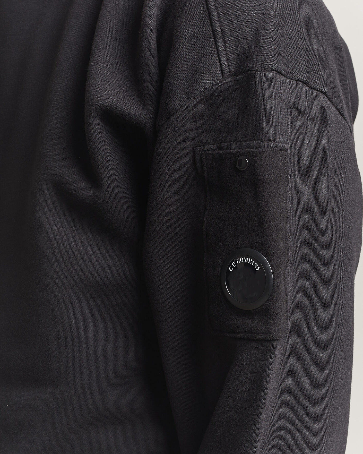 Mies | Puserot | C.P. Company | Brushed Emerized Fleece Lens Sweatshirt Black