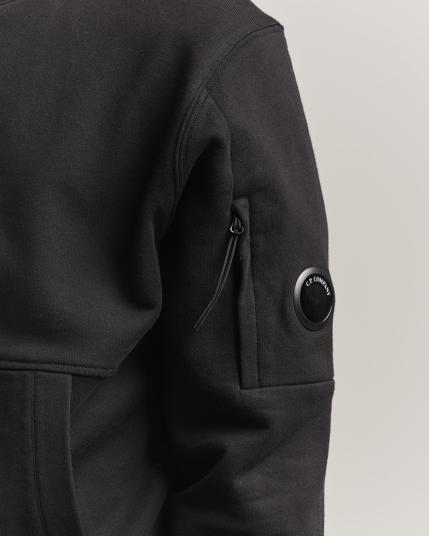 Mies | Puserot | C.P. Company | Diagonal Raised Fleece Lens Hood Black
