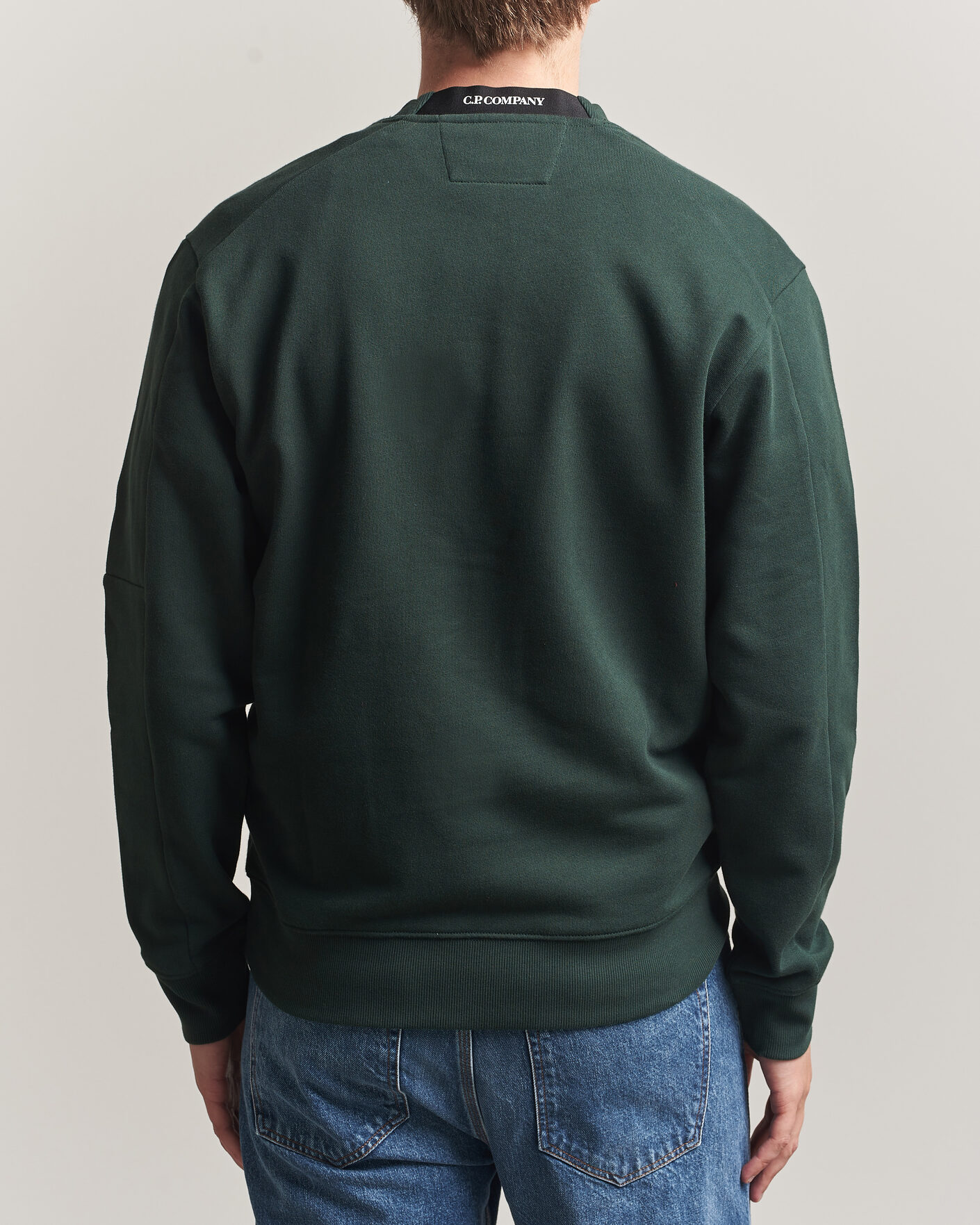 Mies | Puserot | C.P. Company | Diagonal Raised Fleece Lens Sweatshirt Emerald Green