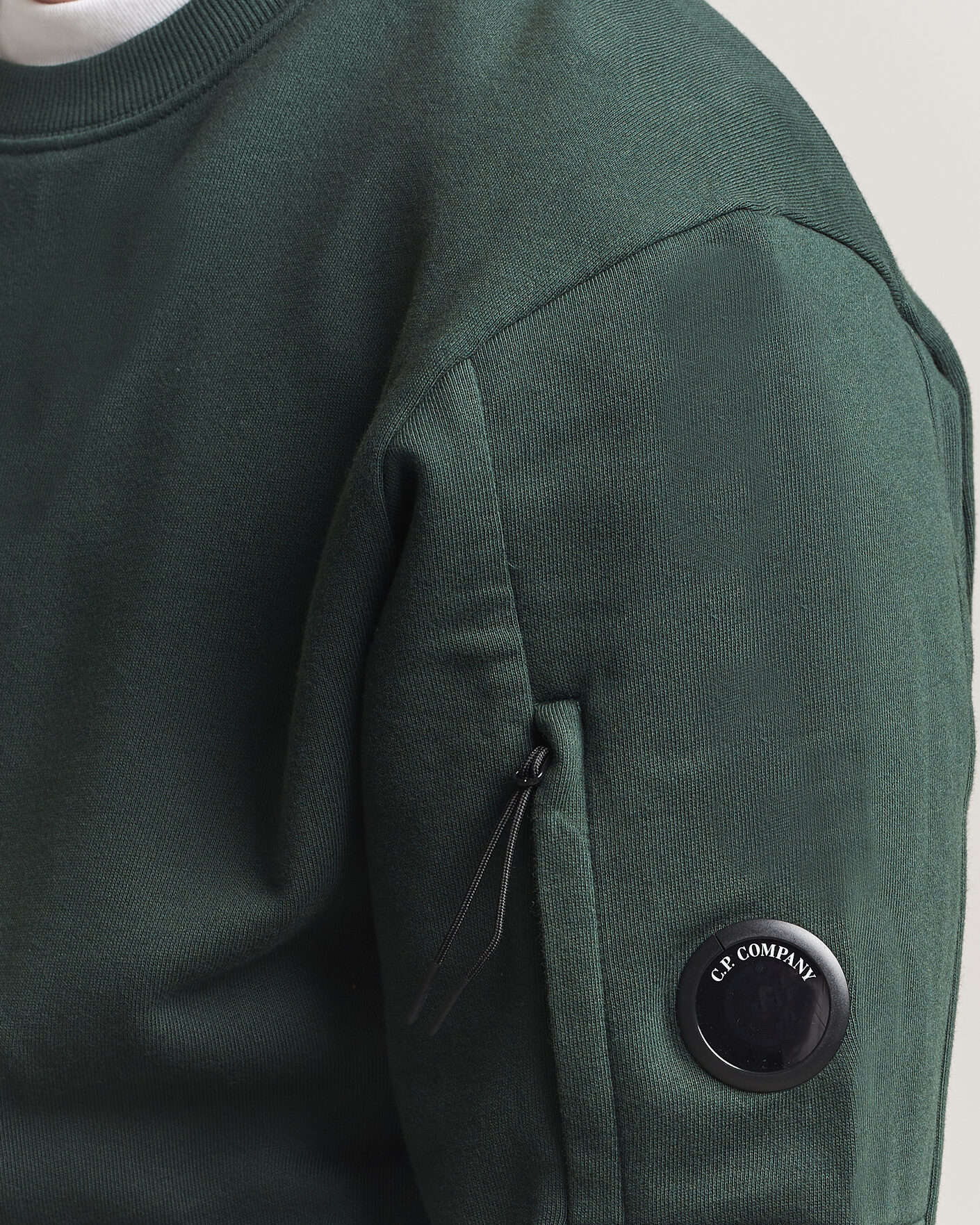 Mies | Puserot | C.P. Company | Diagonal Raised Fleece Lens Sweatshirt Emerald Green