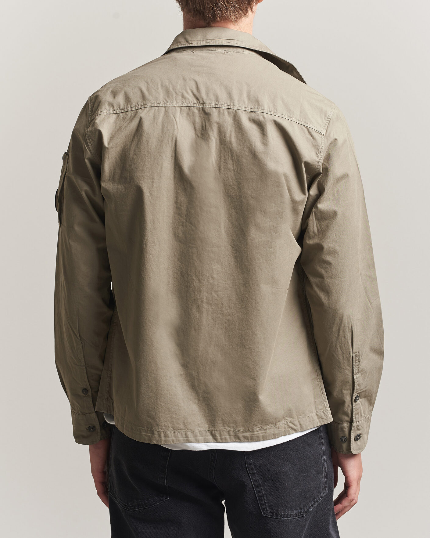 Mies | Kauluspaidat | C.P. Company | Organic Cotton Gabardine Zip Overshirt Grey