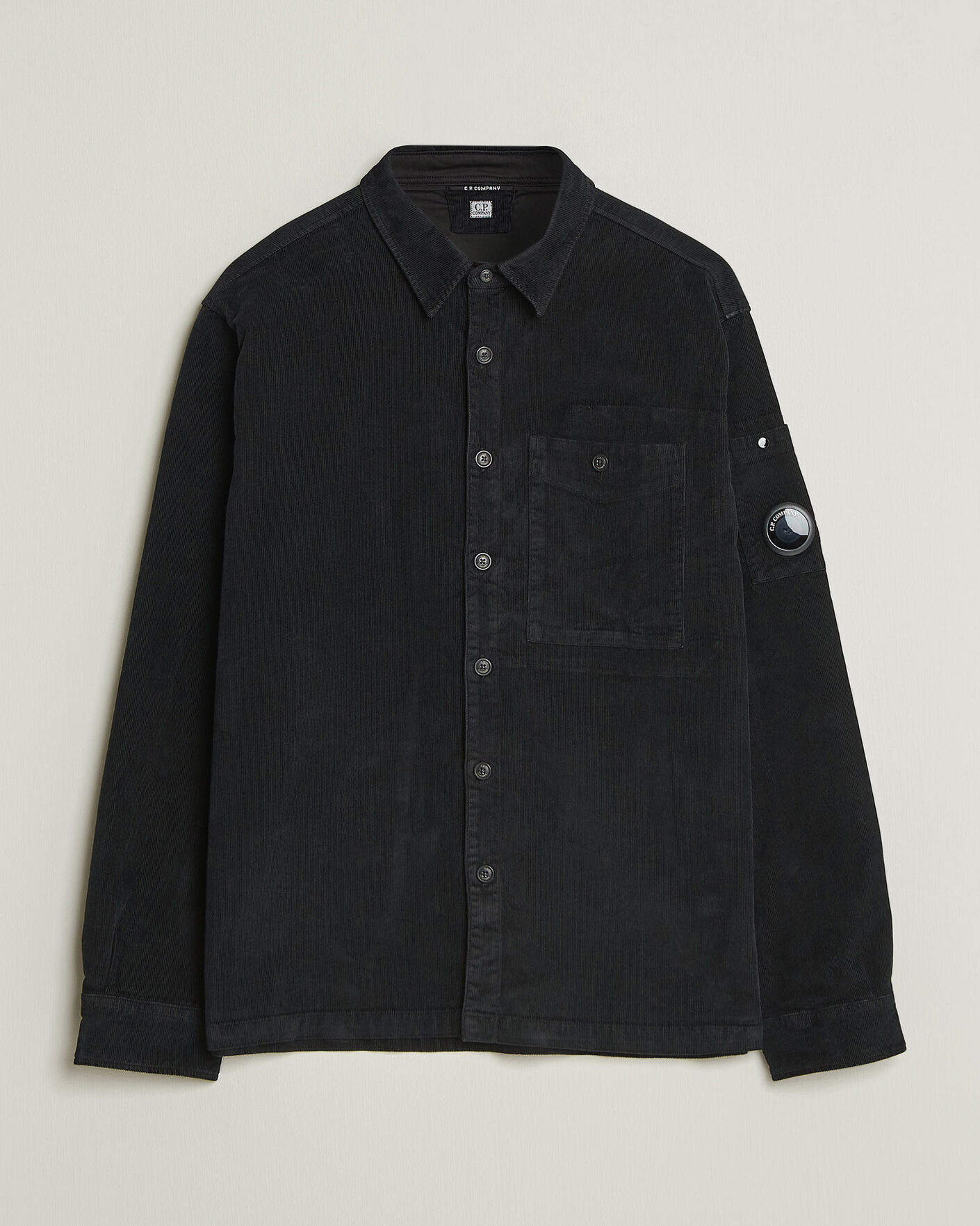 Mies | Kauluspaidat | C.P. Company | Corduroy Lens Overshirt Black