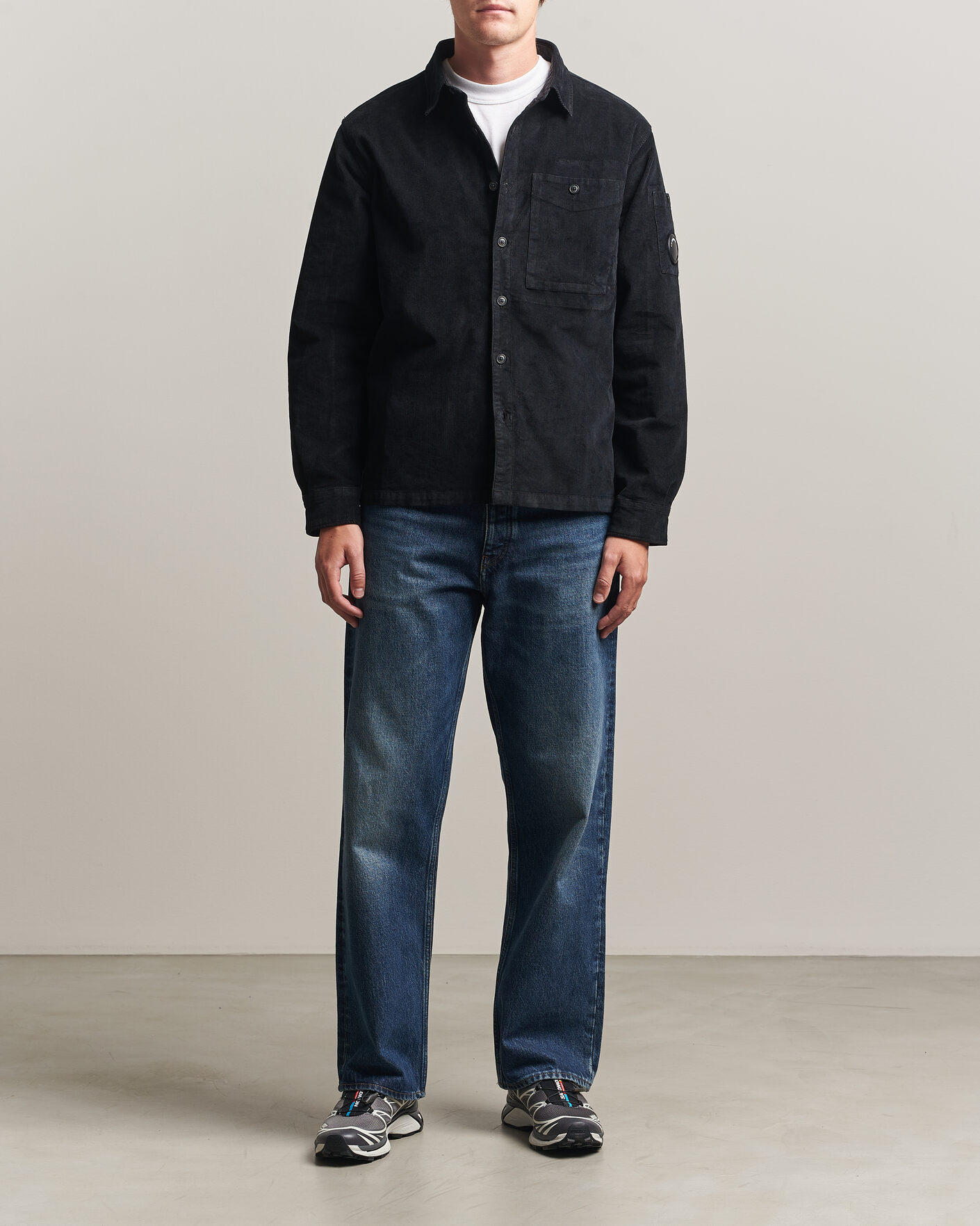 Mies | Kauluspaidat | C.P. Company | Corduroy Lens Overshirt Black