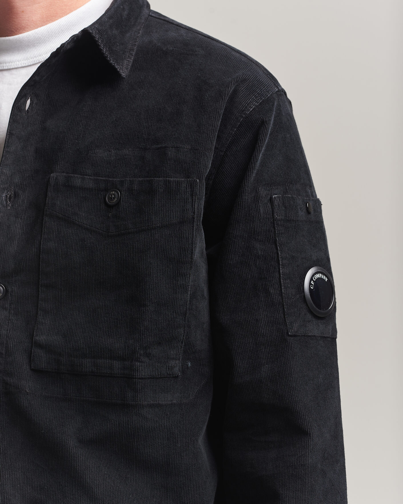 Mies | Kauluspaidat | C.P. Company | Corduroy Lens Overshirt Black