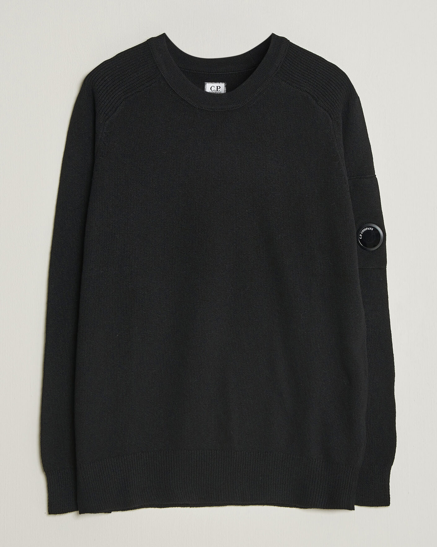 Mies | Puserot | C.P. Company | Knitted Lambswool Crew Neck Black