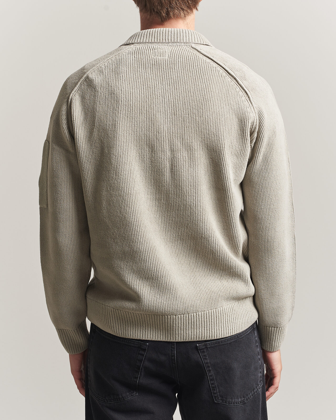 Mies | Puserot | C.P. Company | Cotton Chenille Polo Collar Light Grey