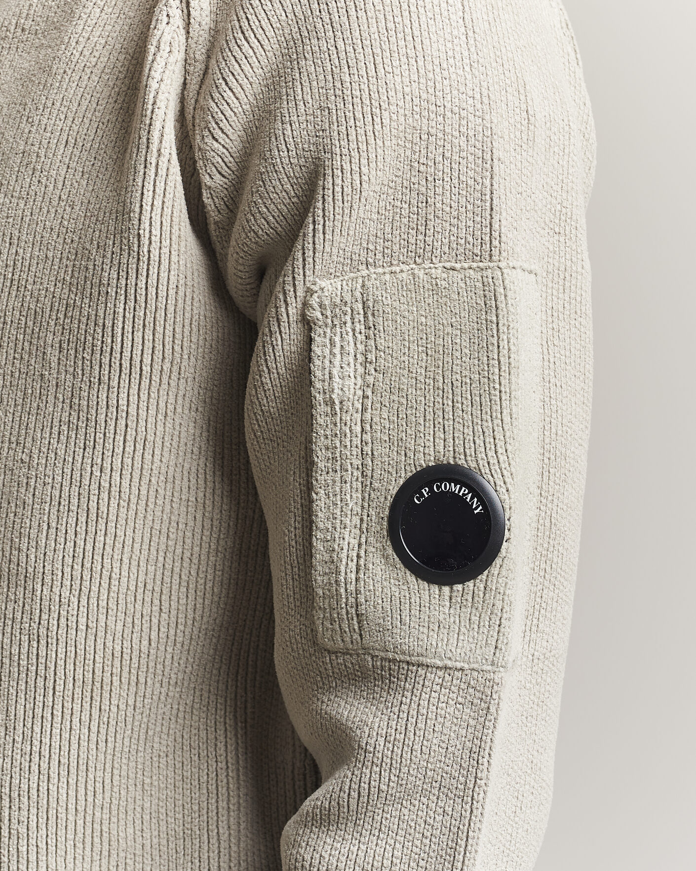 Mies | Puserot | C.P. Company | Cotton Chenille Polo Collar Light Grey