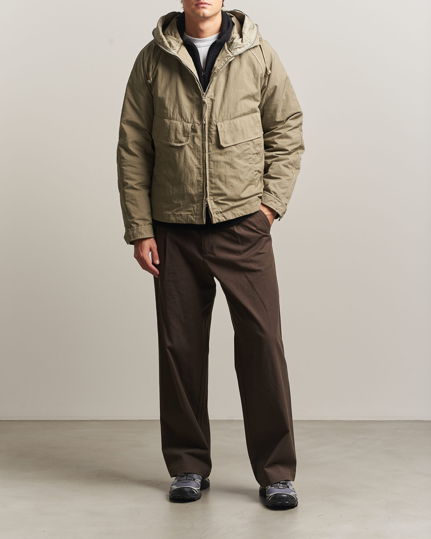 Mies | Takit | C.P. Company | Heavy Nylon Twill Down Padded Jacket Light Grey